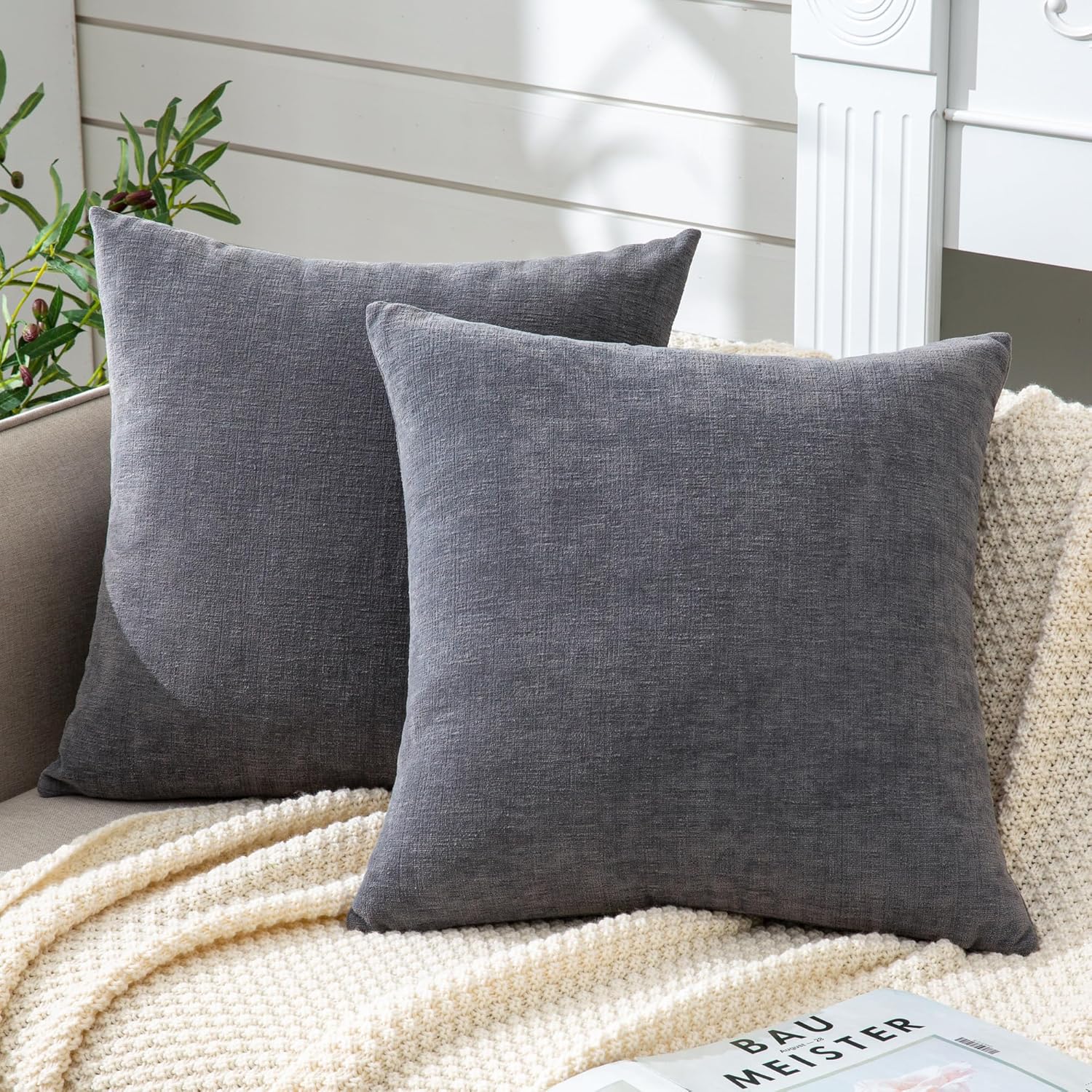 2-PACK CHENILLE THROW PILLOW