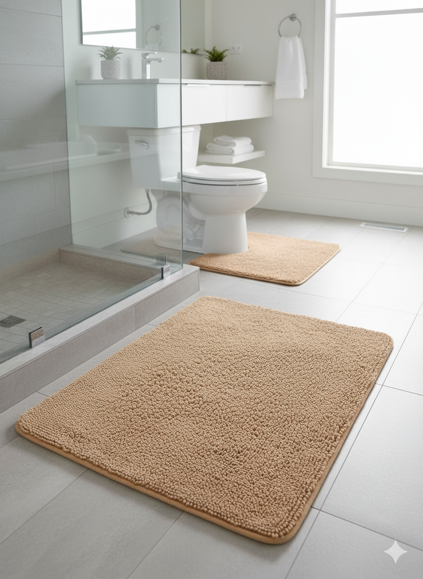 PLUSH YARN BATH MAT