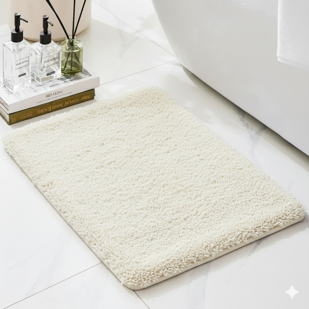 PLUSH YARN BATH MAT