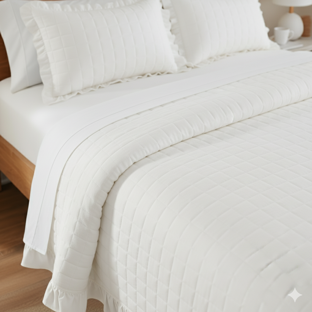 3-PIECE WASHED QUILT BEDDING SET