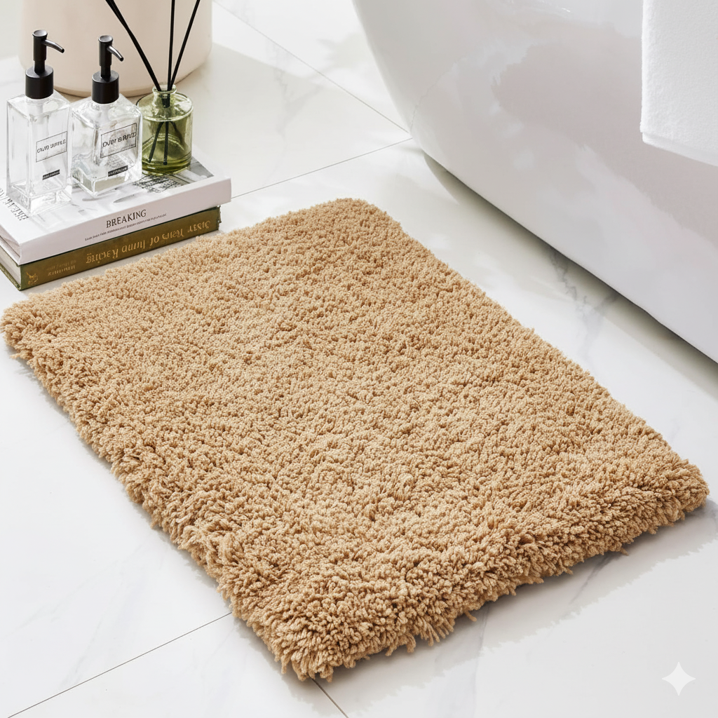 PLUSH YARN BATH MAT