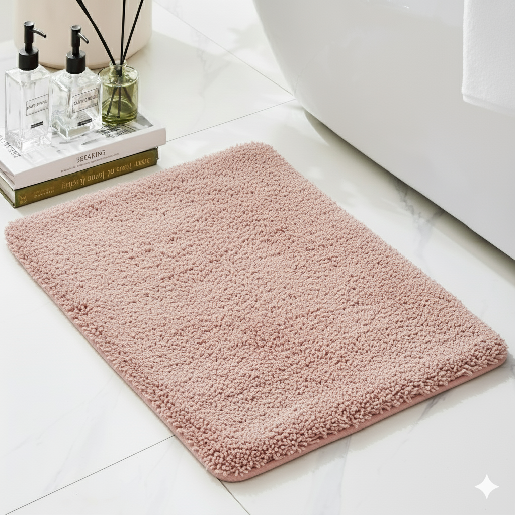 PLUSH YARN BATH MAT