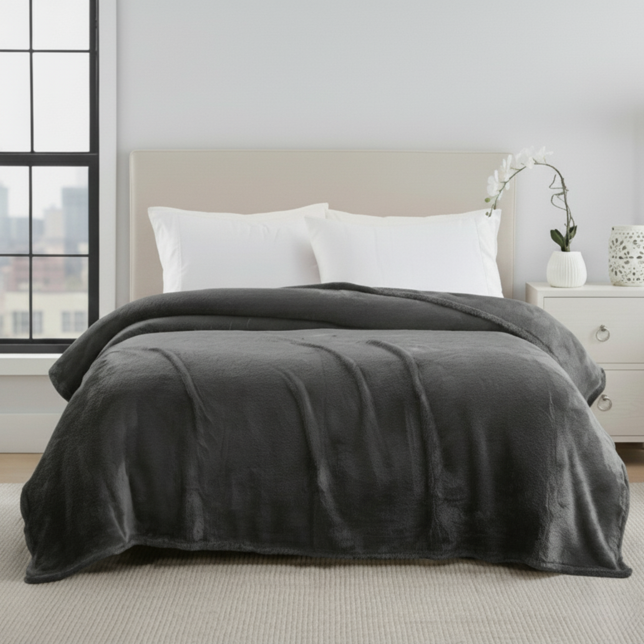 LUXURY COZY TEDDY FUR BLANKET