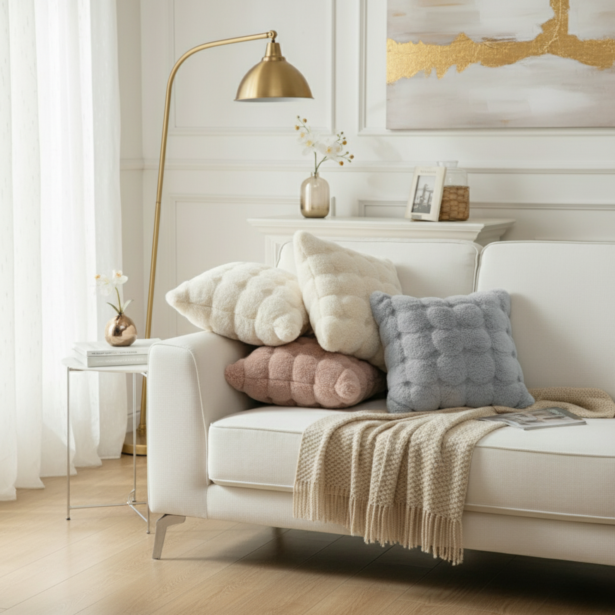 2- PACK BUBBLE TEXTURED THROW PILLOW