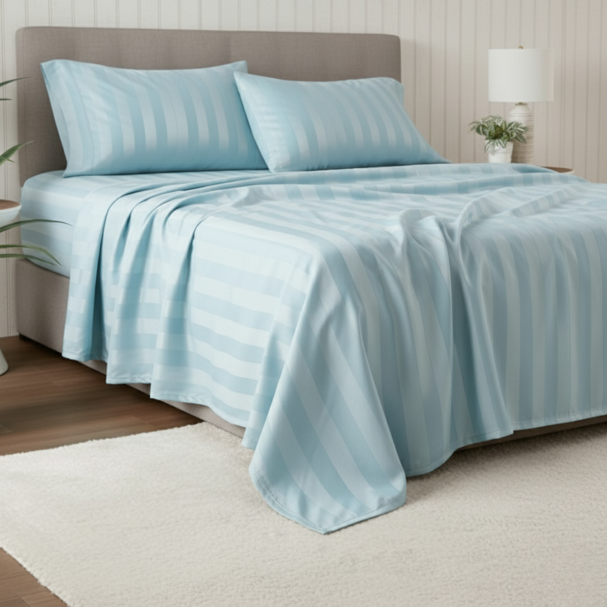 STRIPED EMBOSSED 4-PCS ESSENTIAL SHEET