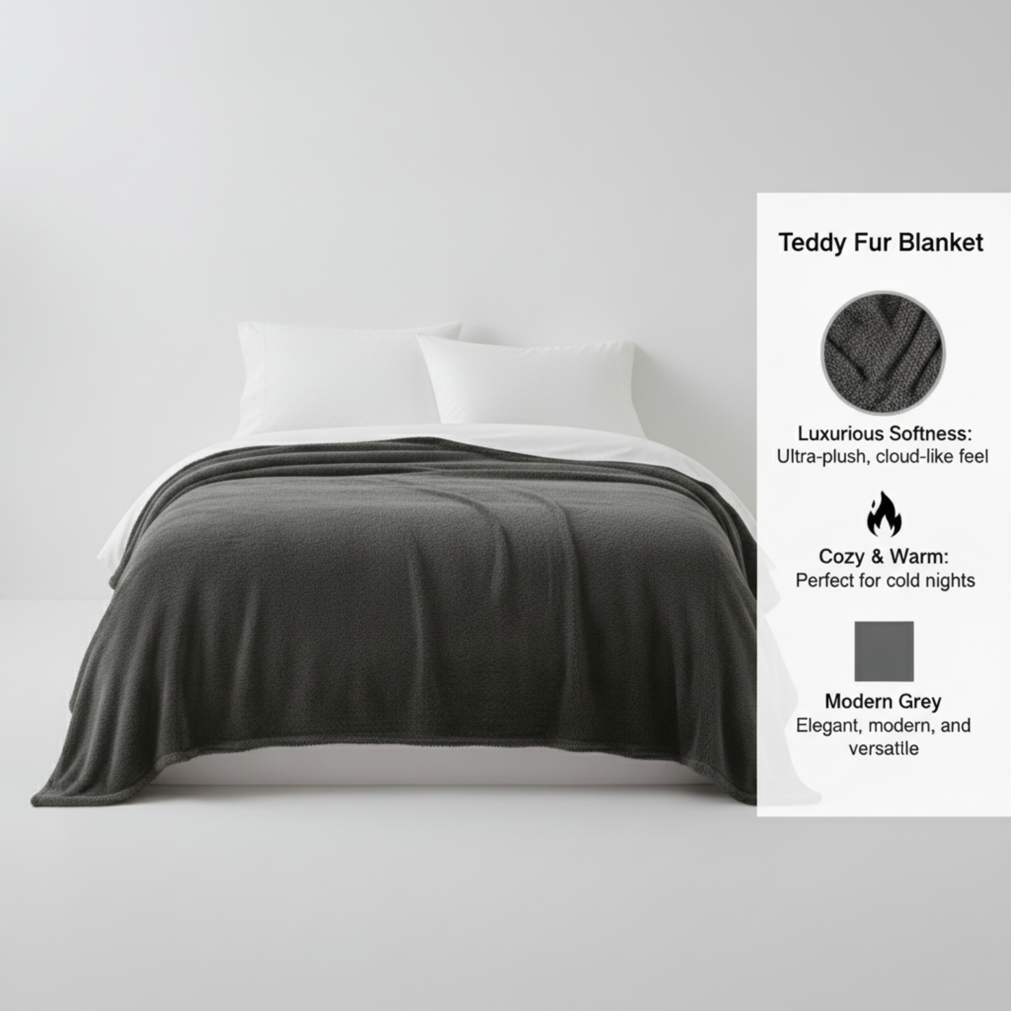 LUXURY COZY TEDDY FUR BLANKET
