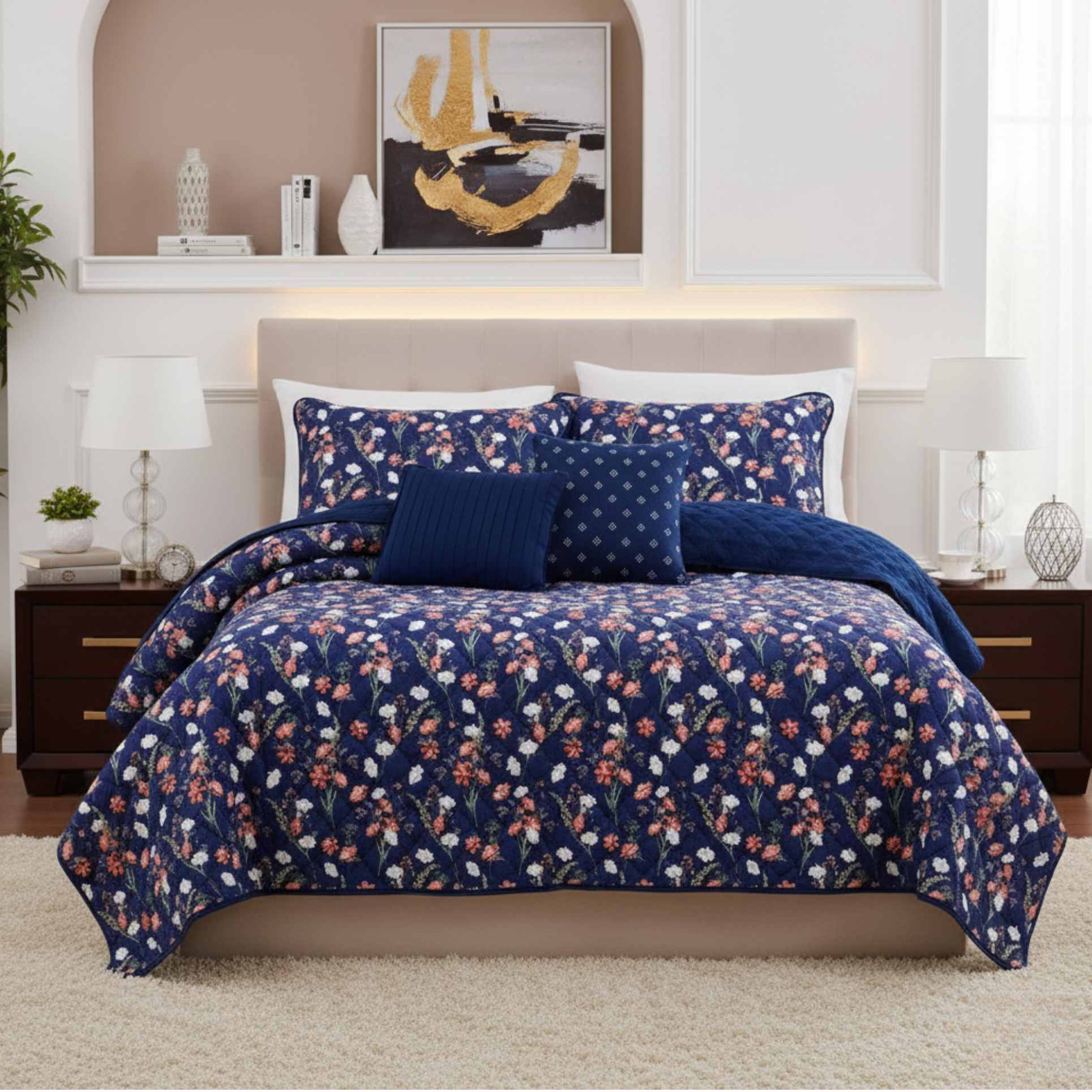 TROPICAL QUILT 5-PIECE BEDDING SET