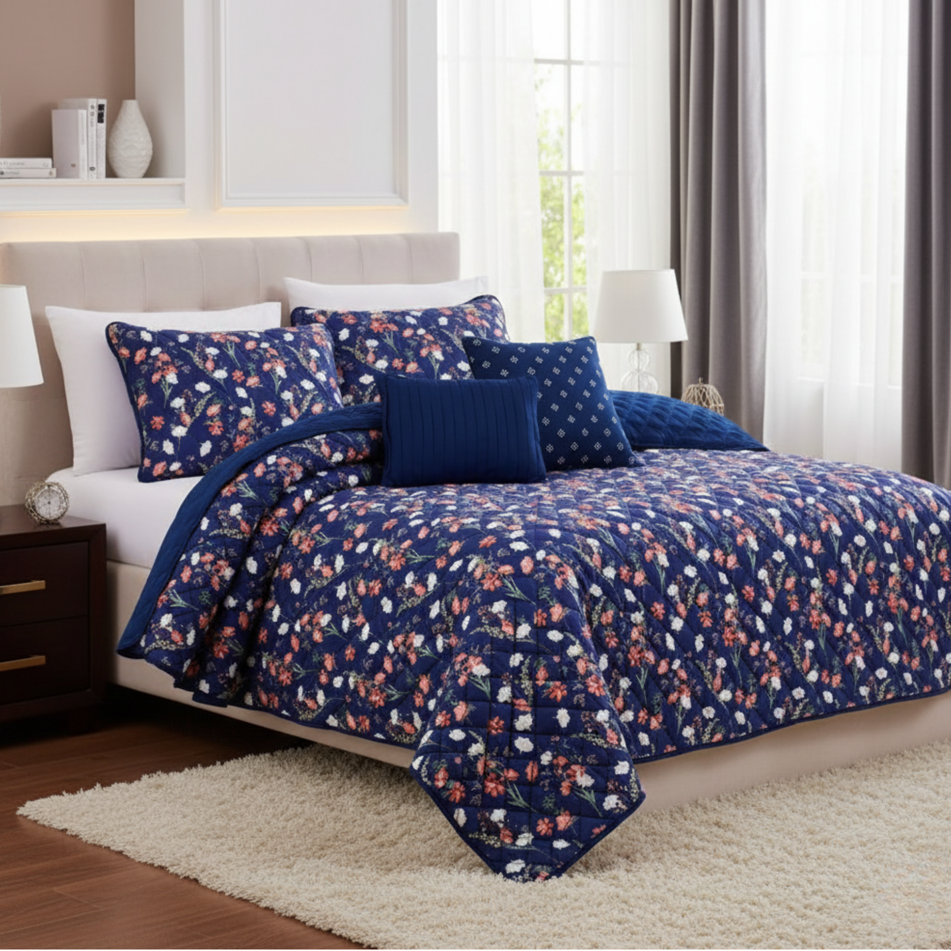 TROPICAL QUILT 5-PIECE BEDDING SET