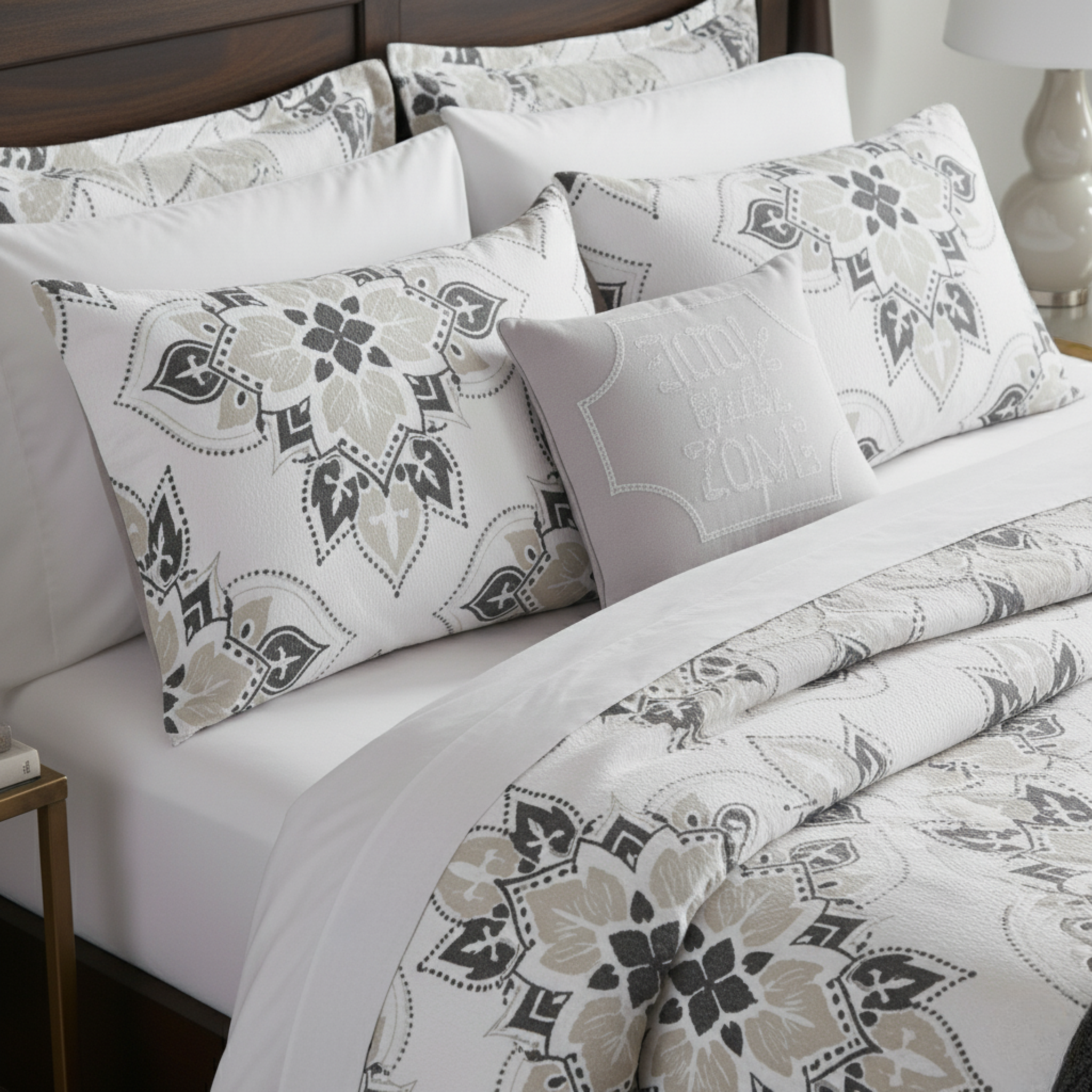 LUXURY MEDALLION PRINTED 7-PIECE COMFORTER SET