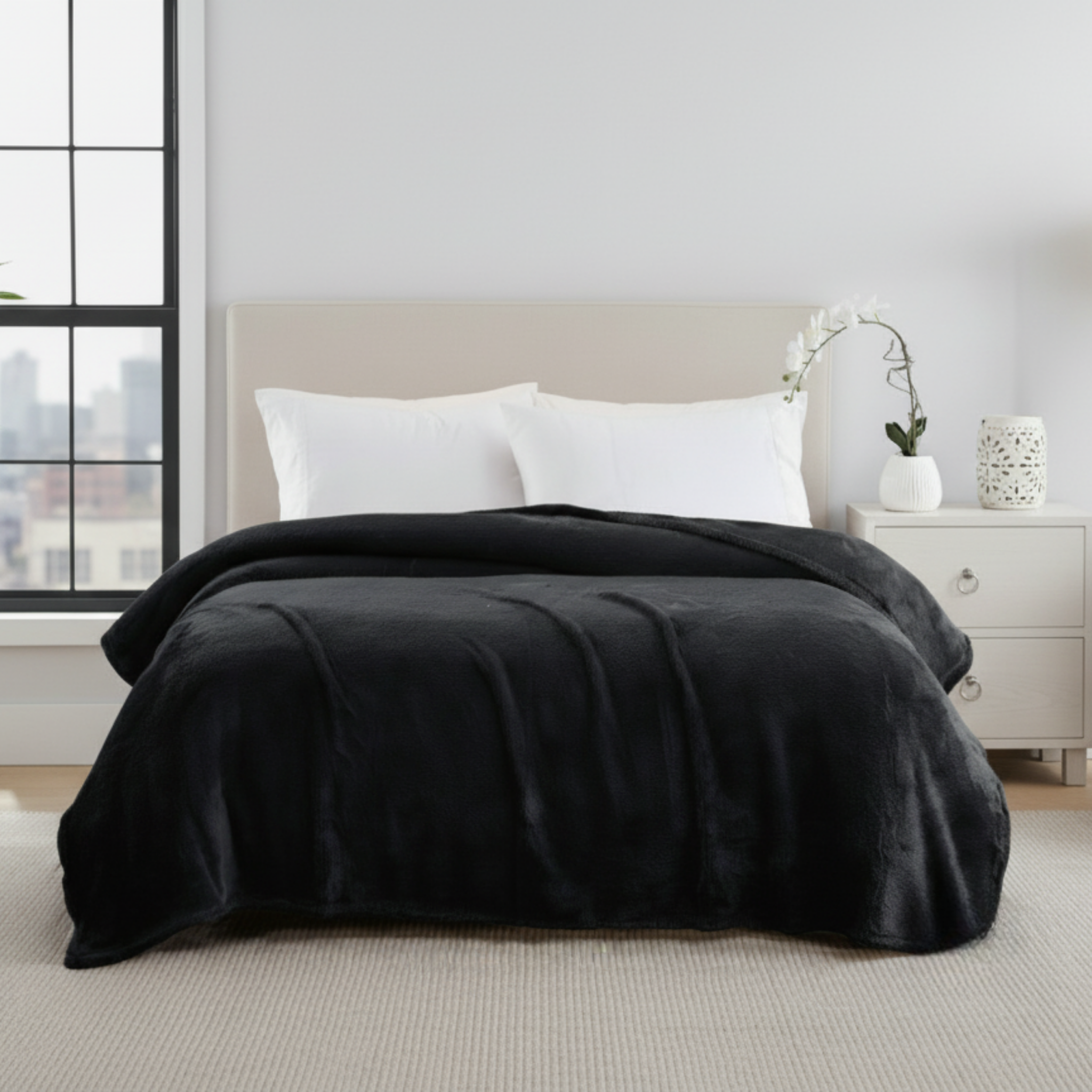 LUXURY COZY TEDDY FUR BLANKET