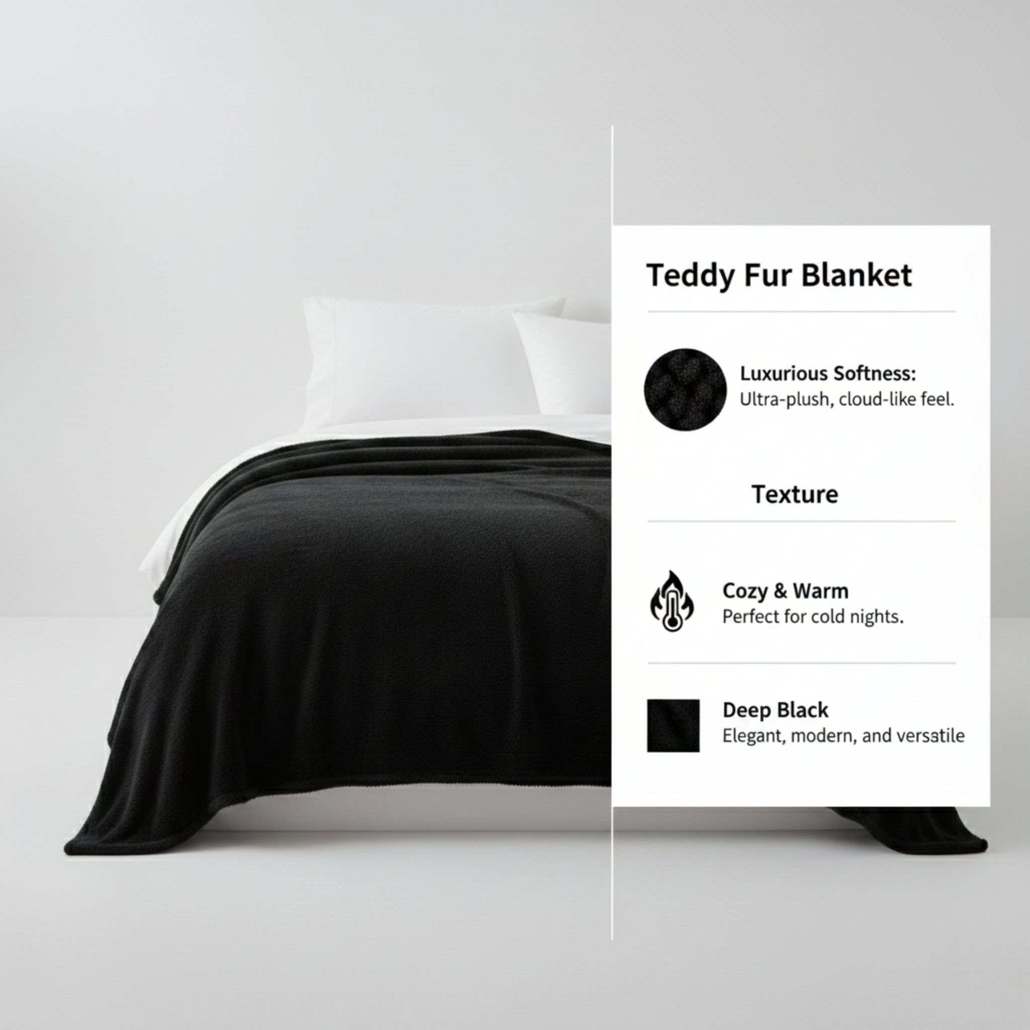 LUXURY COZY TEDDY FUR BLANKET