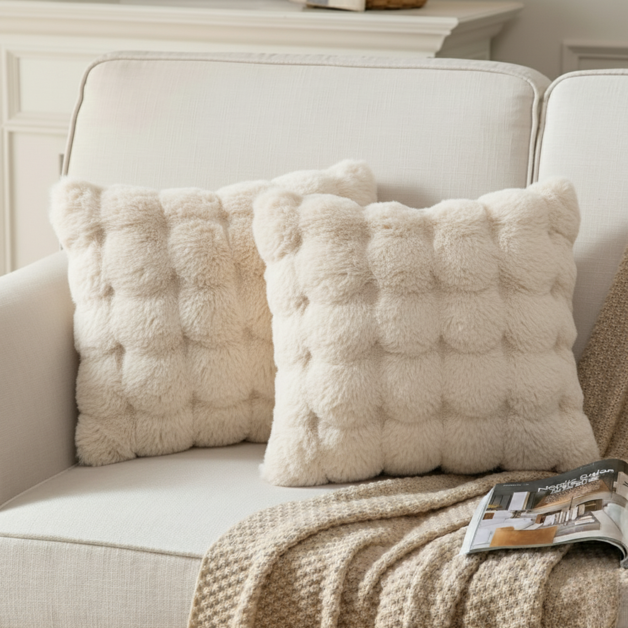 2- PACK BUBBLE TEXTURED THROW PILLOW