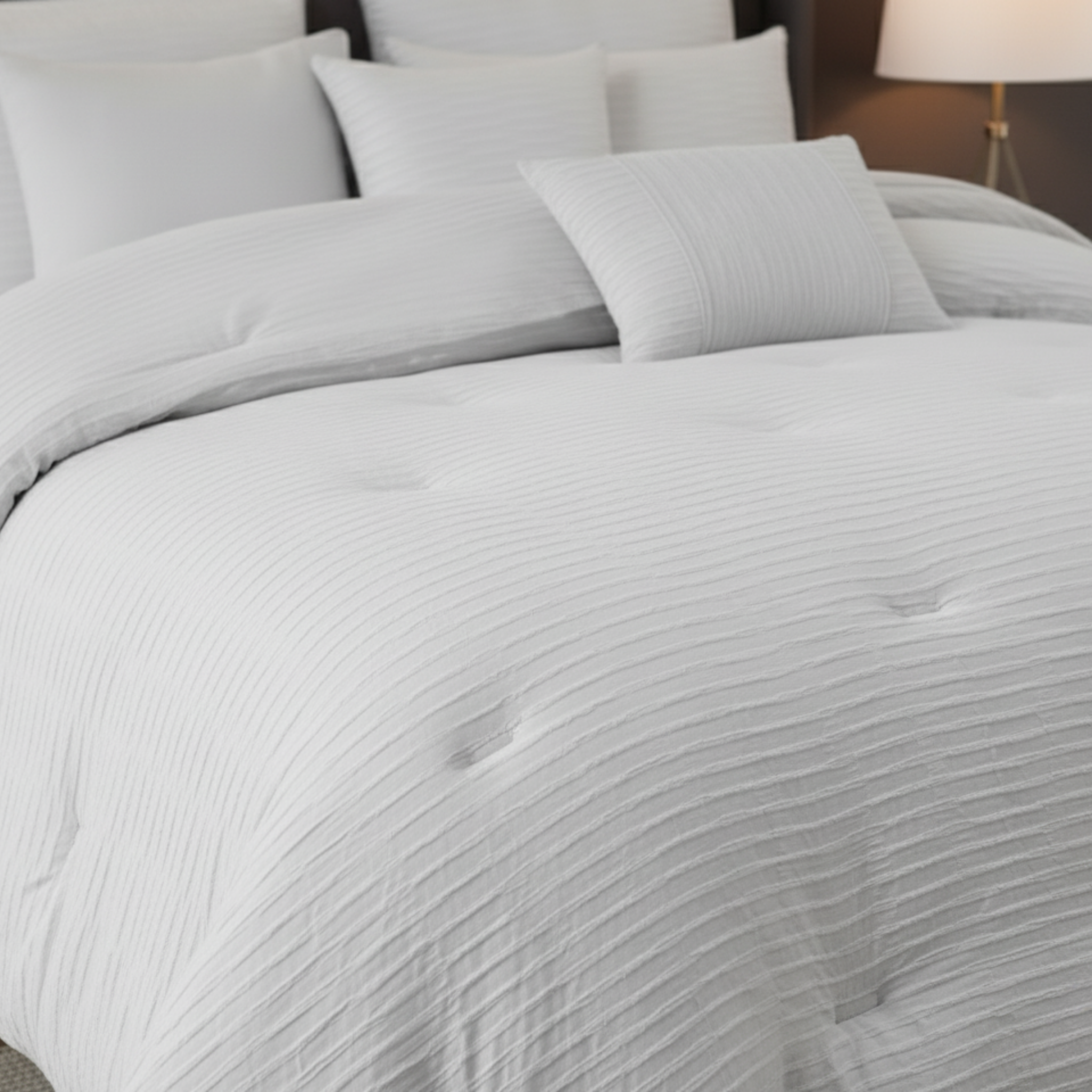 JACQUARD TEXTURED 8-PIECE COMFORTER SET