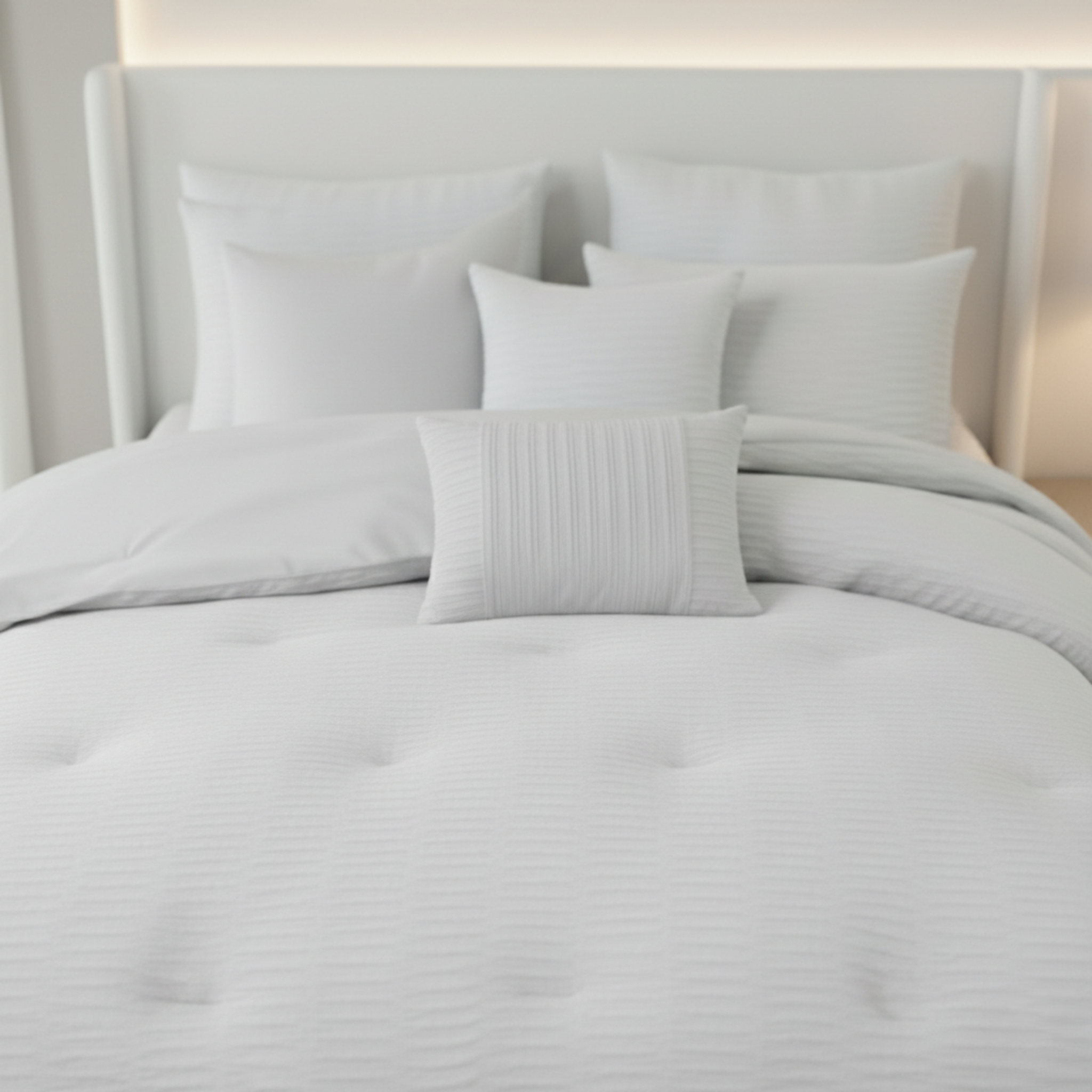 JACQUARD TEXTURED 8-PIECE COMFORTER SET