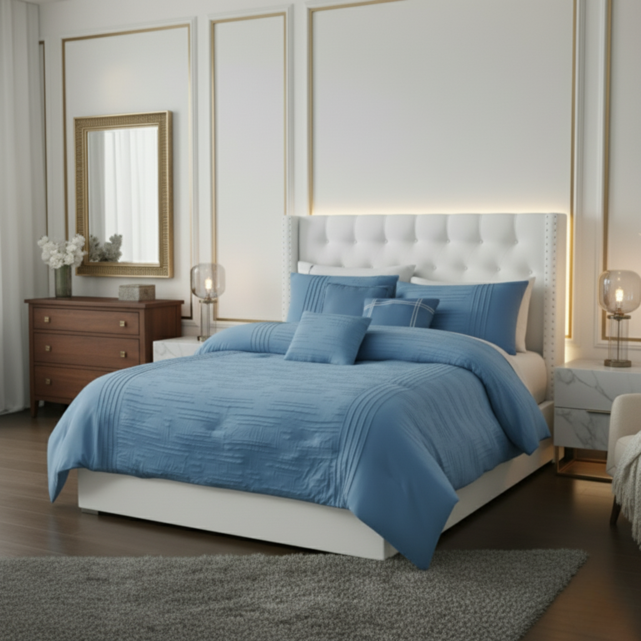 MODERN TEXTURED COMFORTER 6-PIECE SET