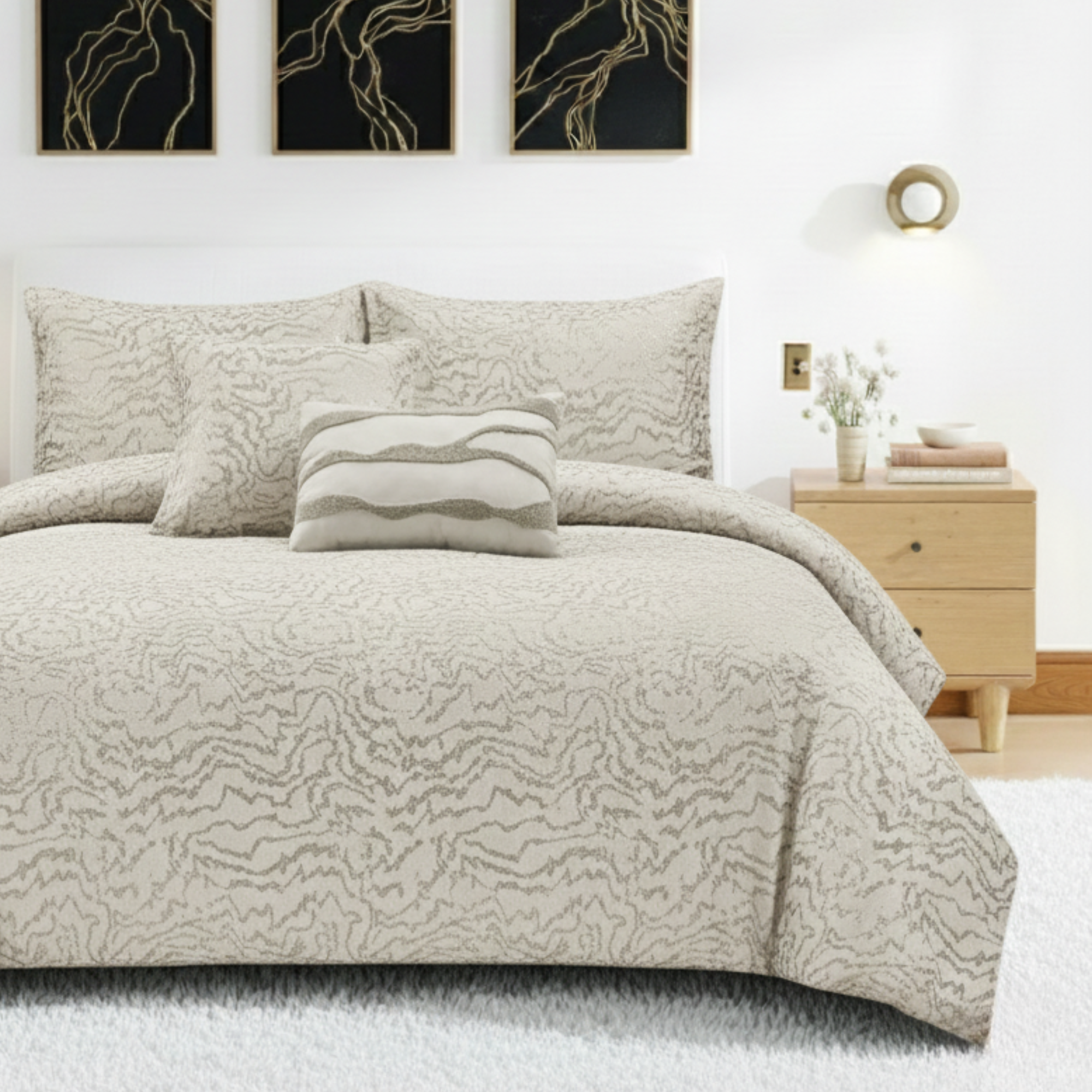 ZEBRA STRIPE DOWN ALTERNATIVE COMFORTER