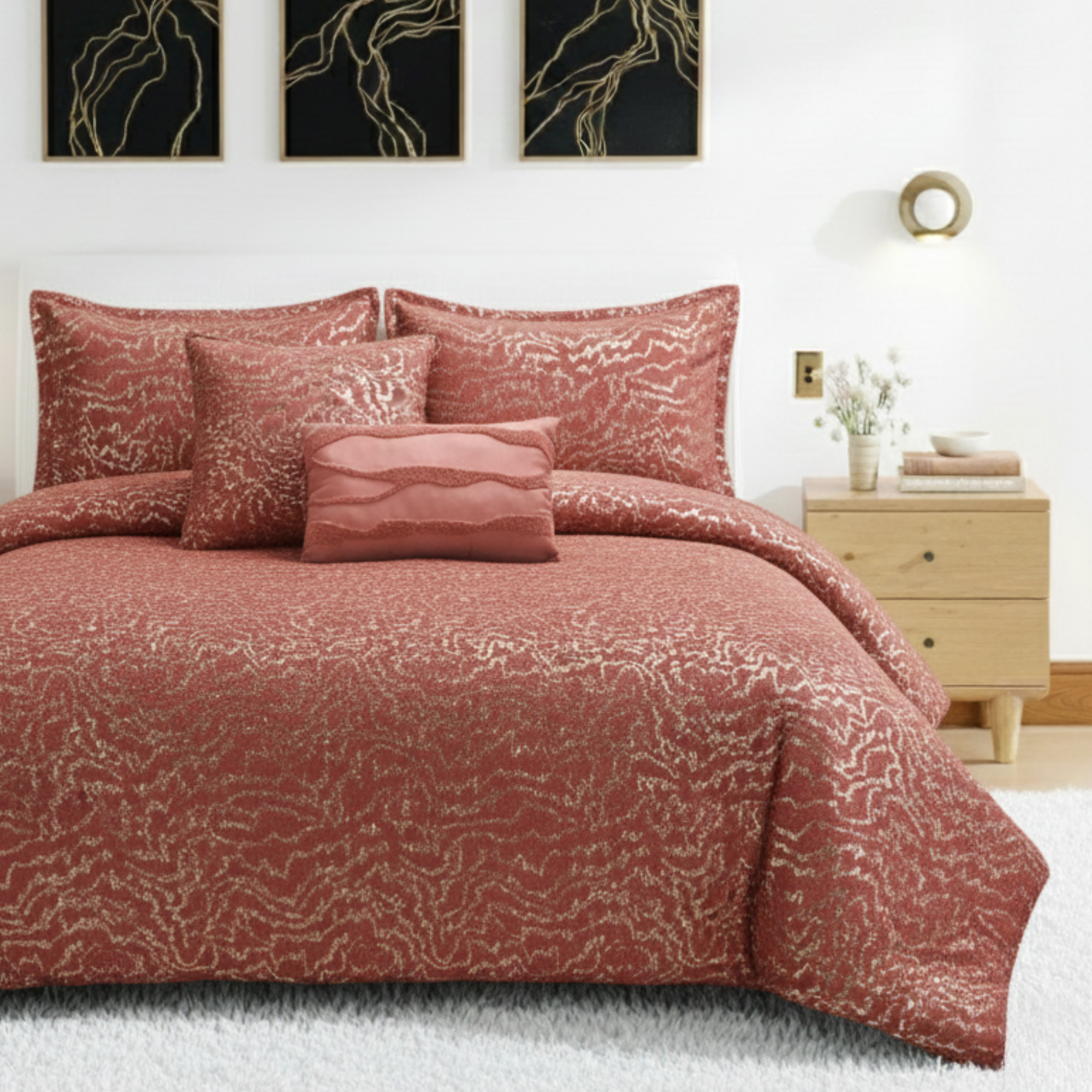 ZEBRA STRIPE DOWN ALTERNATIVE COMFORTER