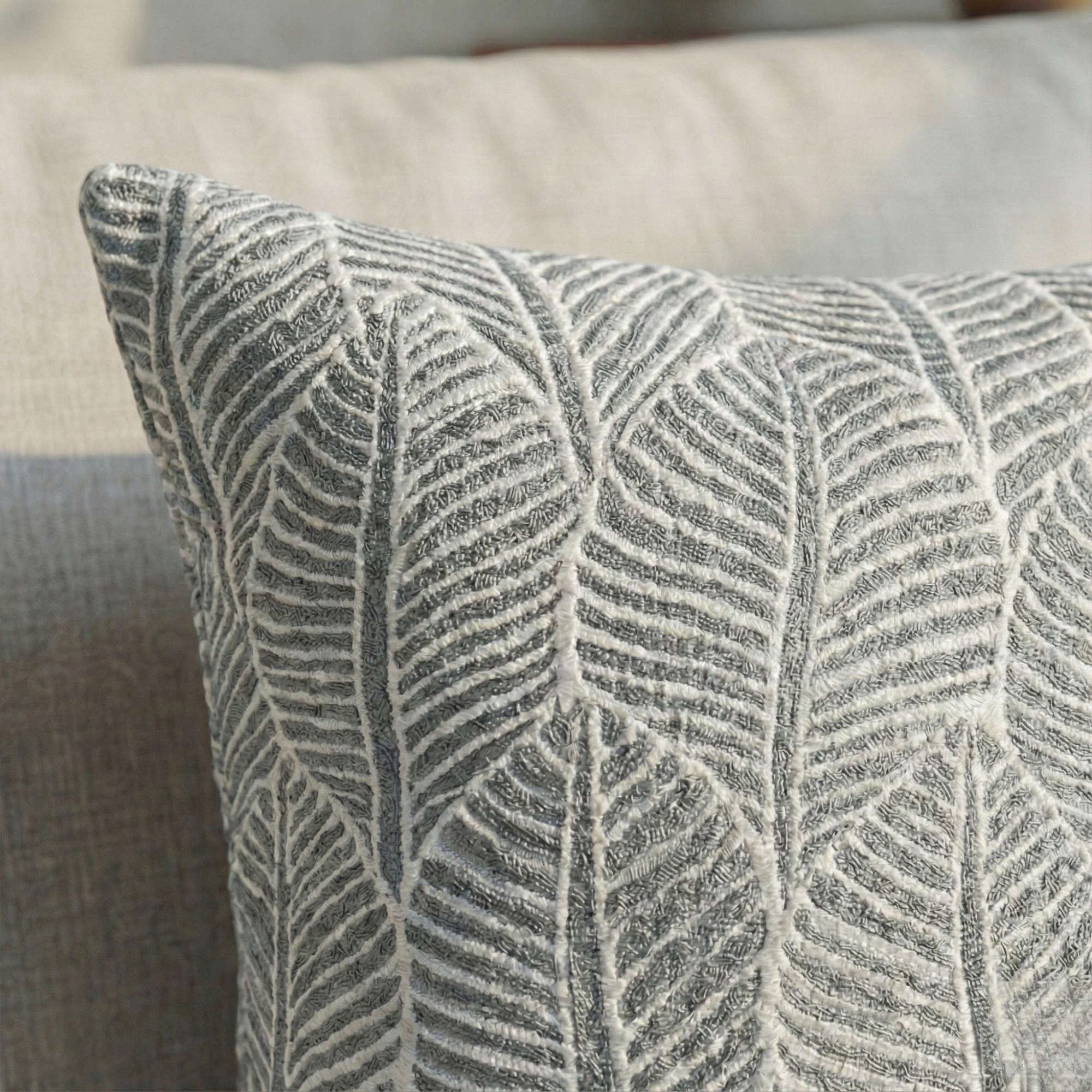 LEAF TEXTURED DECOR PILLOW