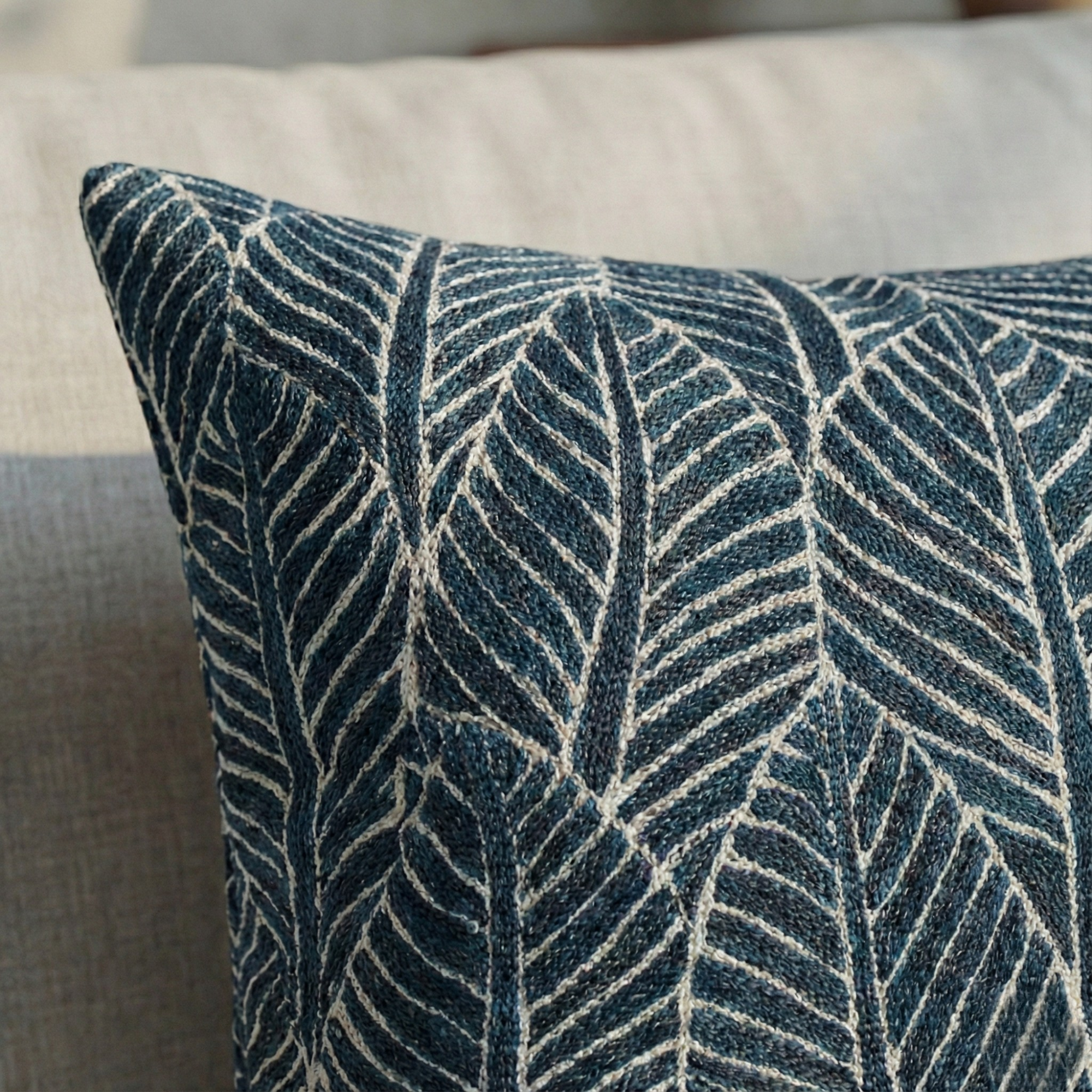 LEAF TEXTURED DECOR PILLOW