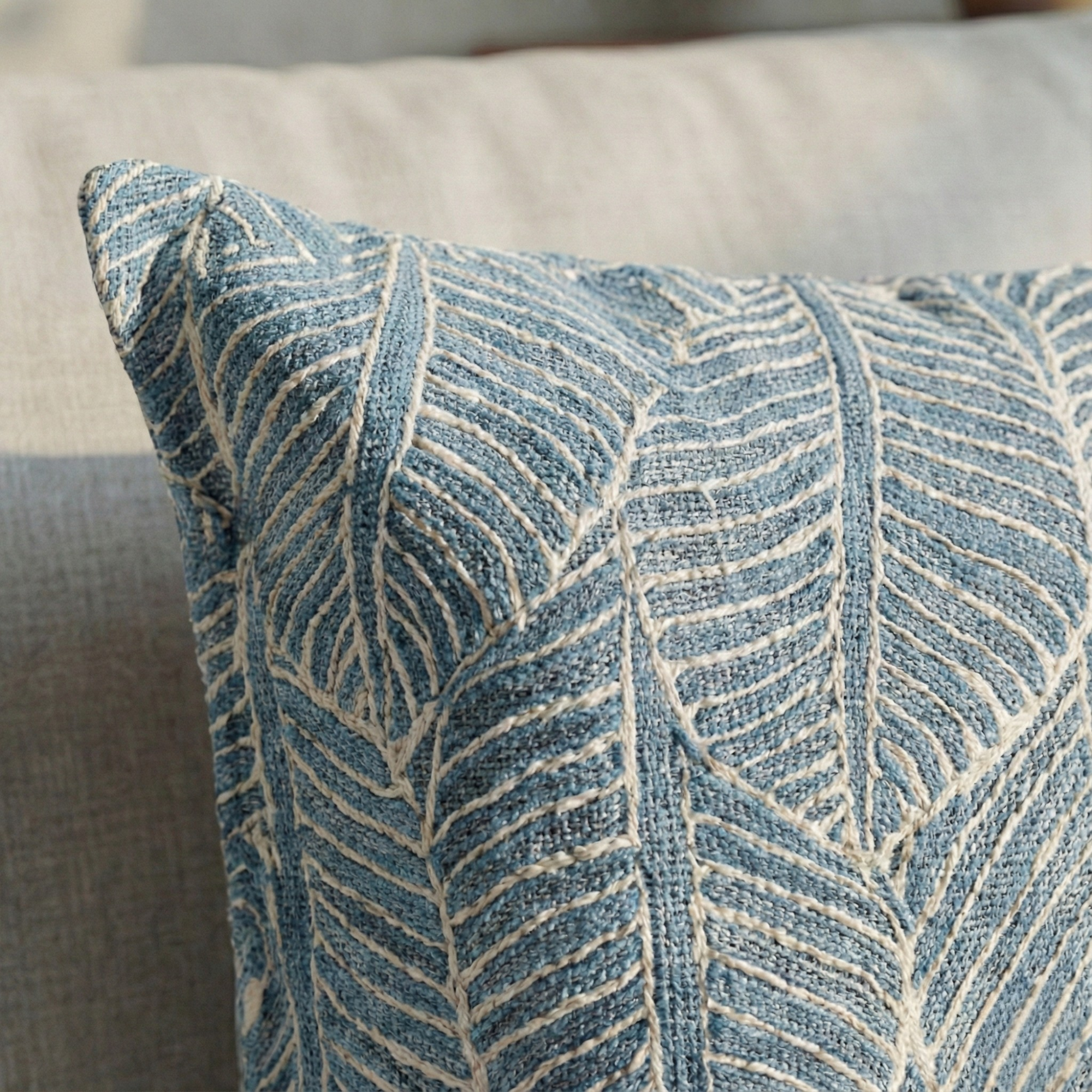 LEAF TEXTURED DECOR PILLOW