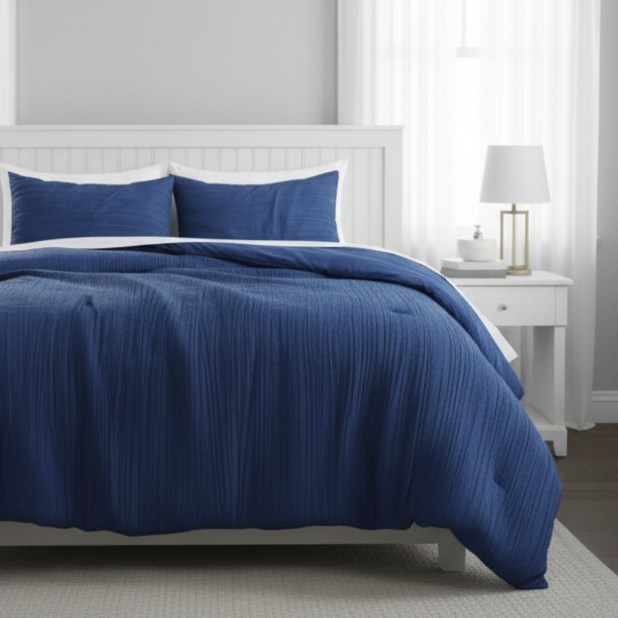 LUXURIOUS PINCH PLEAT TEXTURED COMFORTER SET