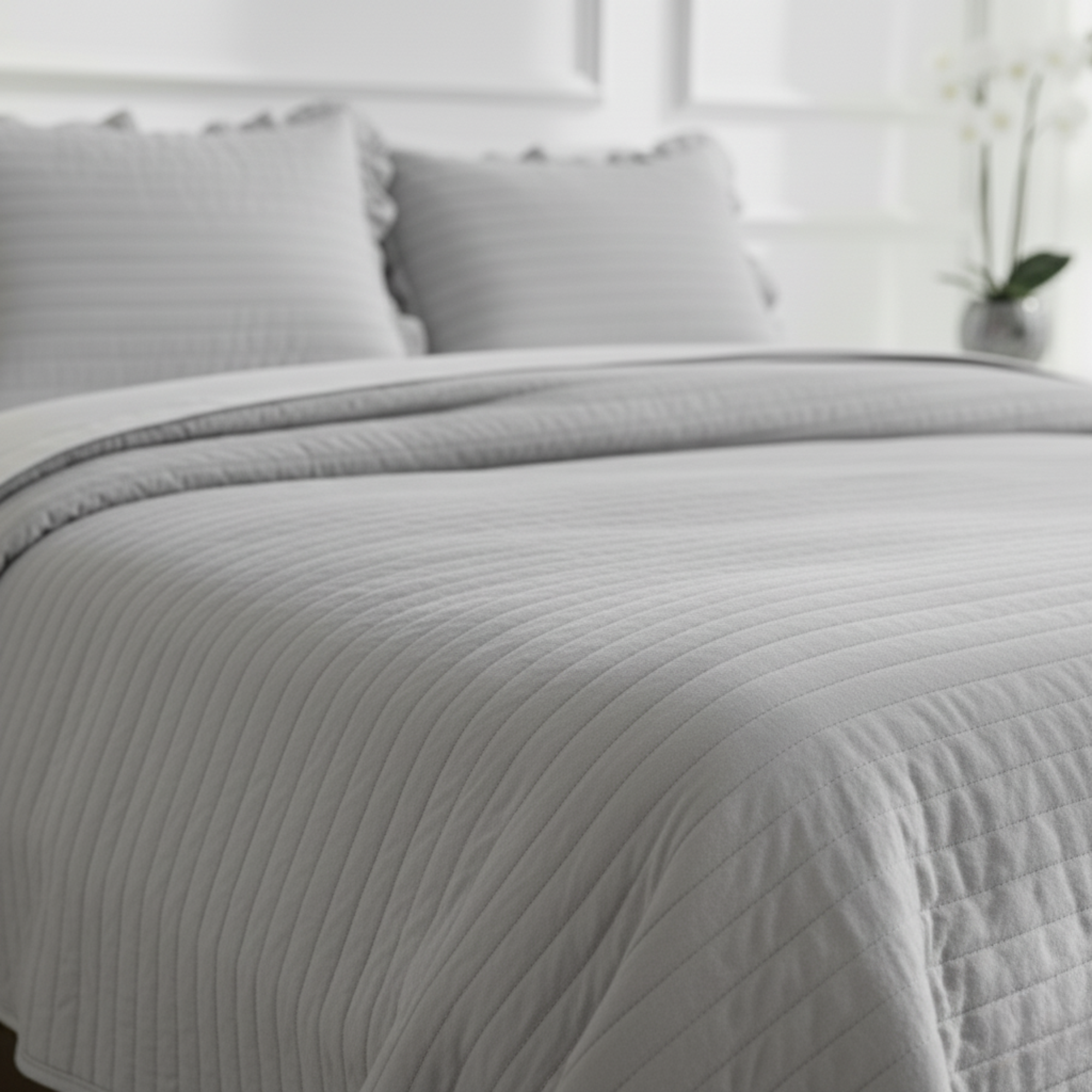 STRIPE TEXTURED QUILT BEDDING SET