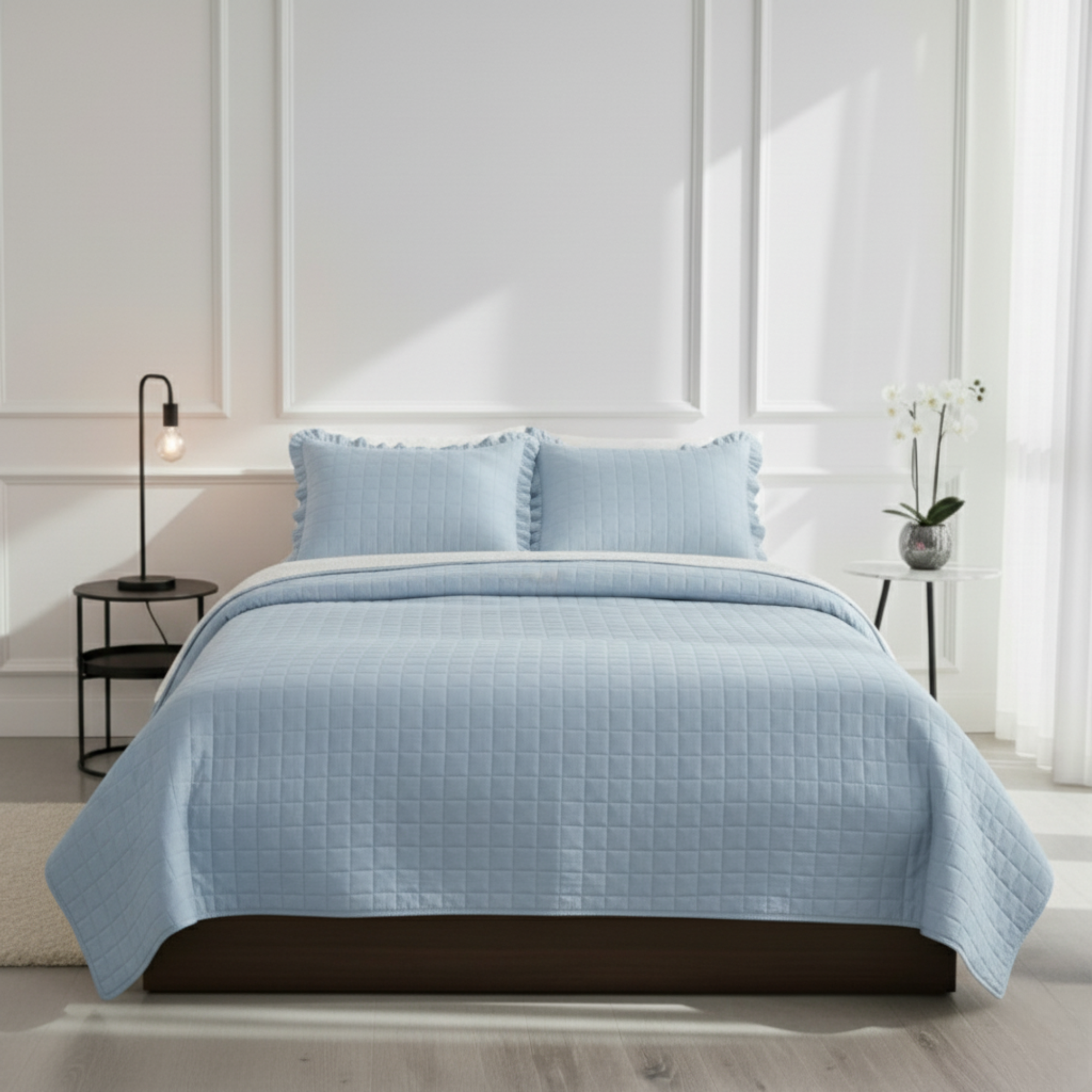 BOX TEXTURED QUILT BEDDING SET