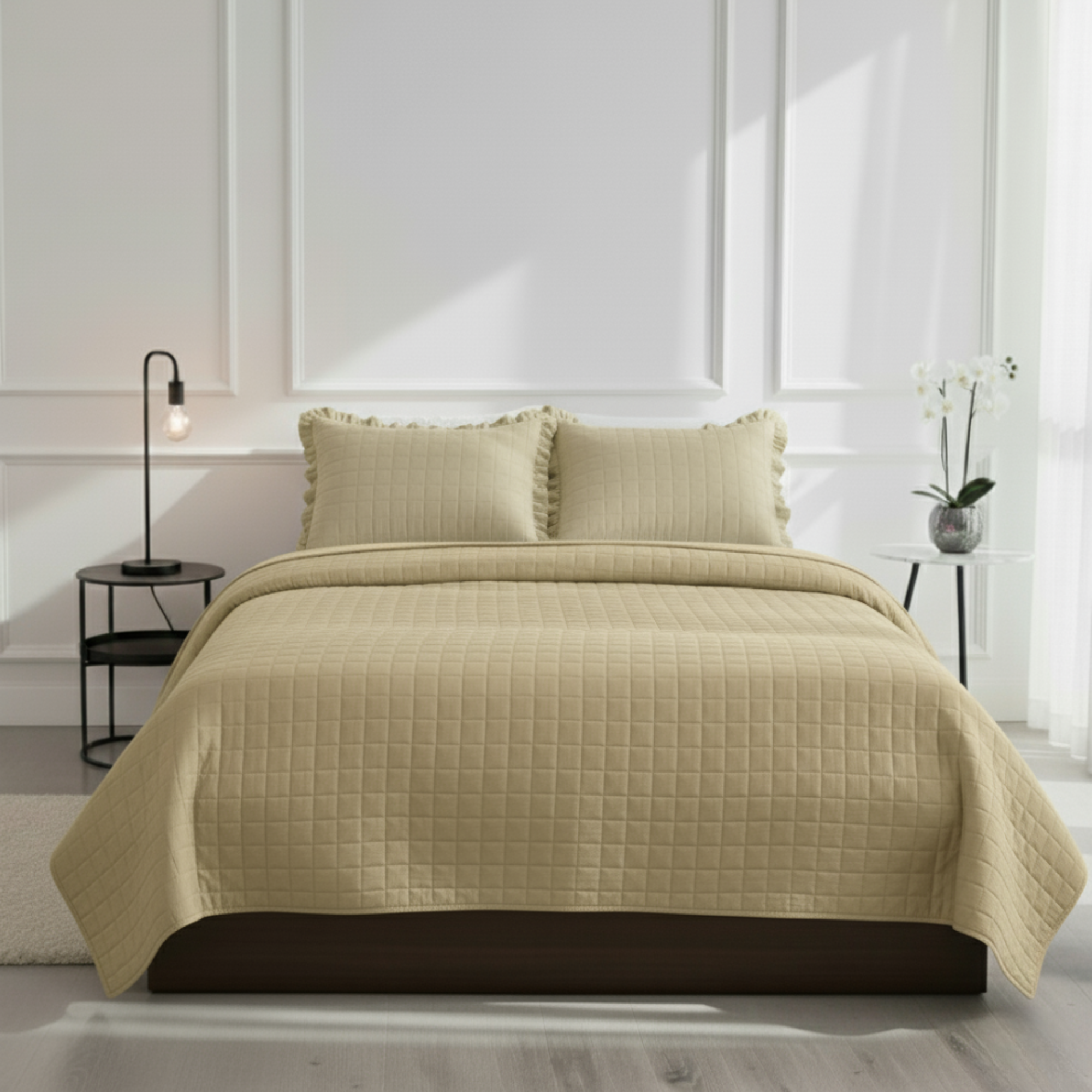 BOX TEXTURED QUILT BEDDING SET