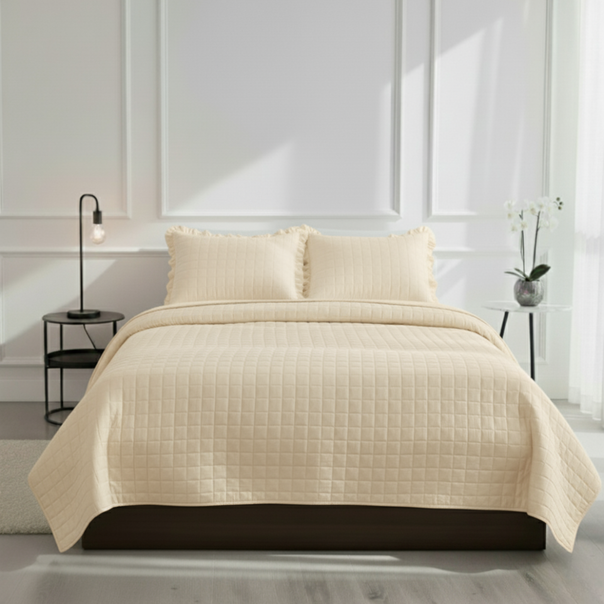 BOX TEXTURED QUILT BEDDING SET