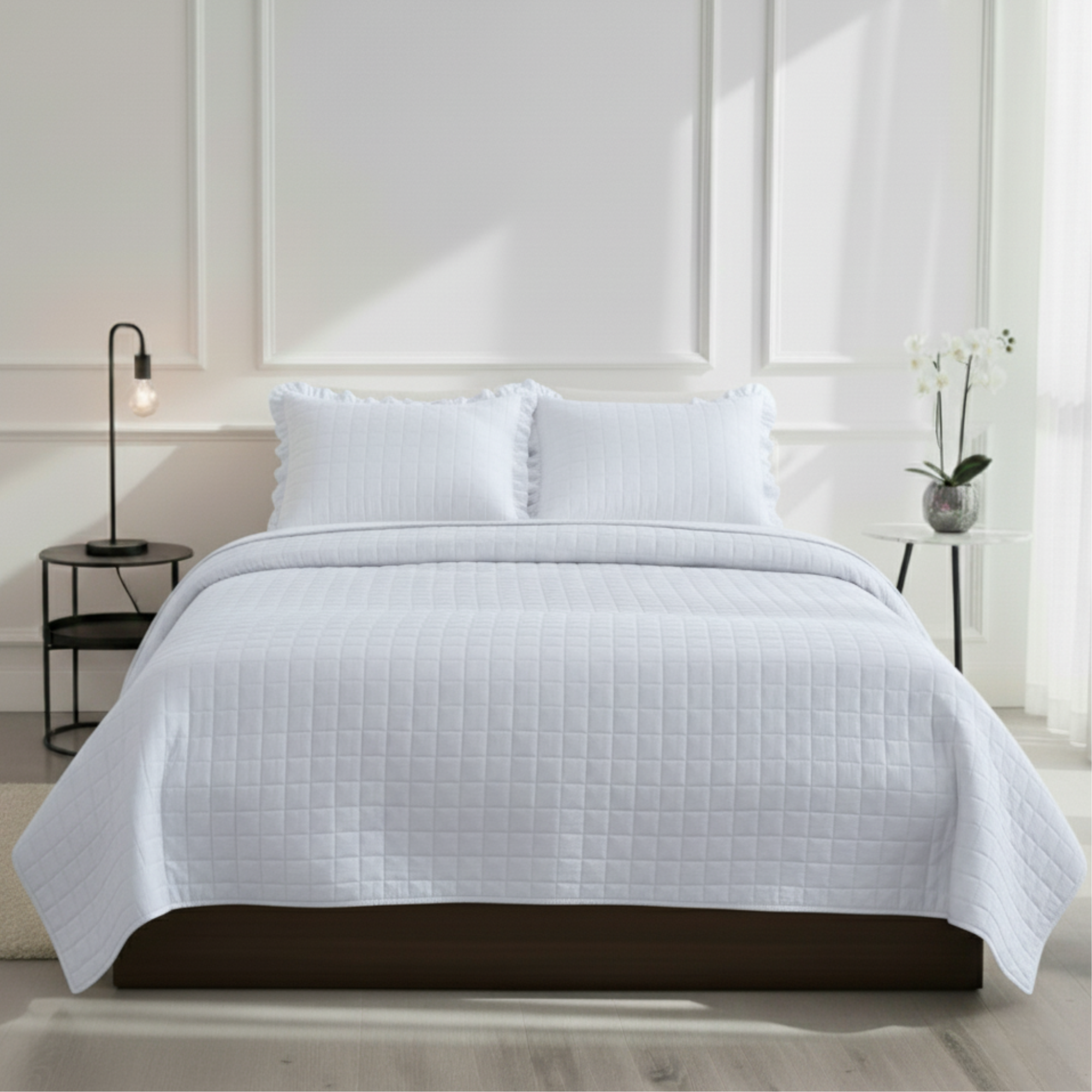 BOX TEXTURED QUILT BEDDING SET