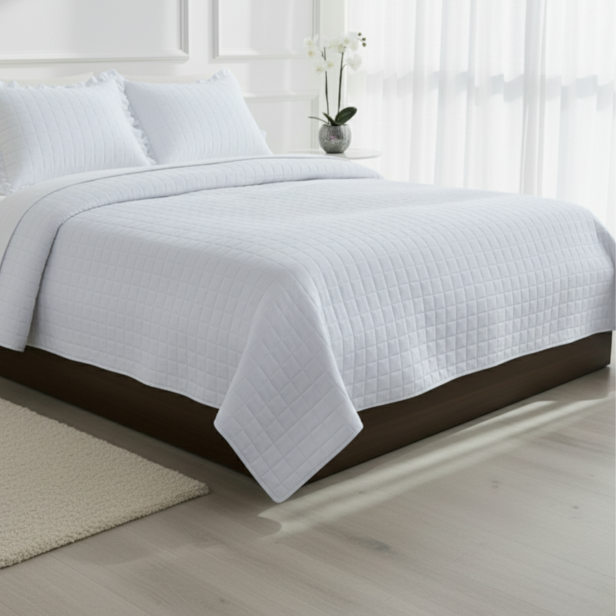 BOX TEXTURED QUILT BEDDING SET