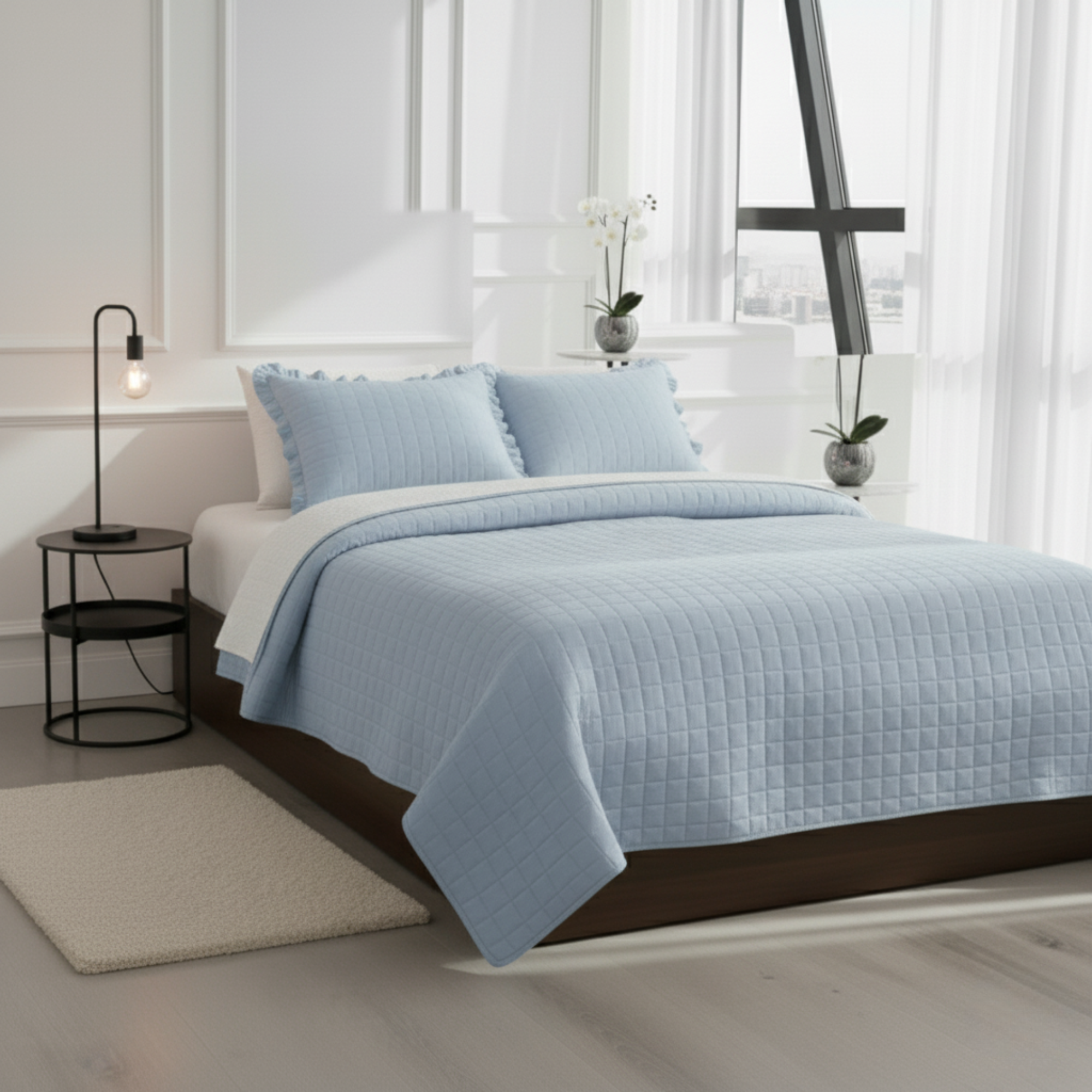 BOX TEXTURED QUILT BEDDING SET