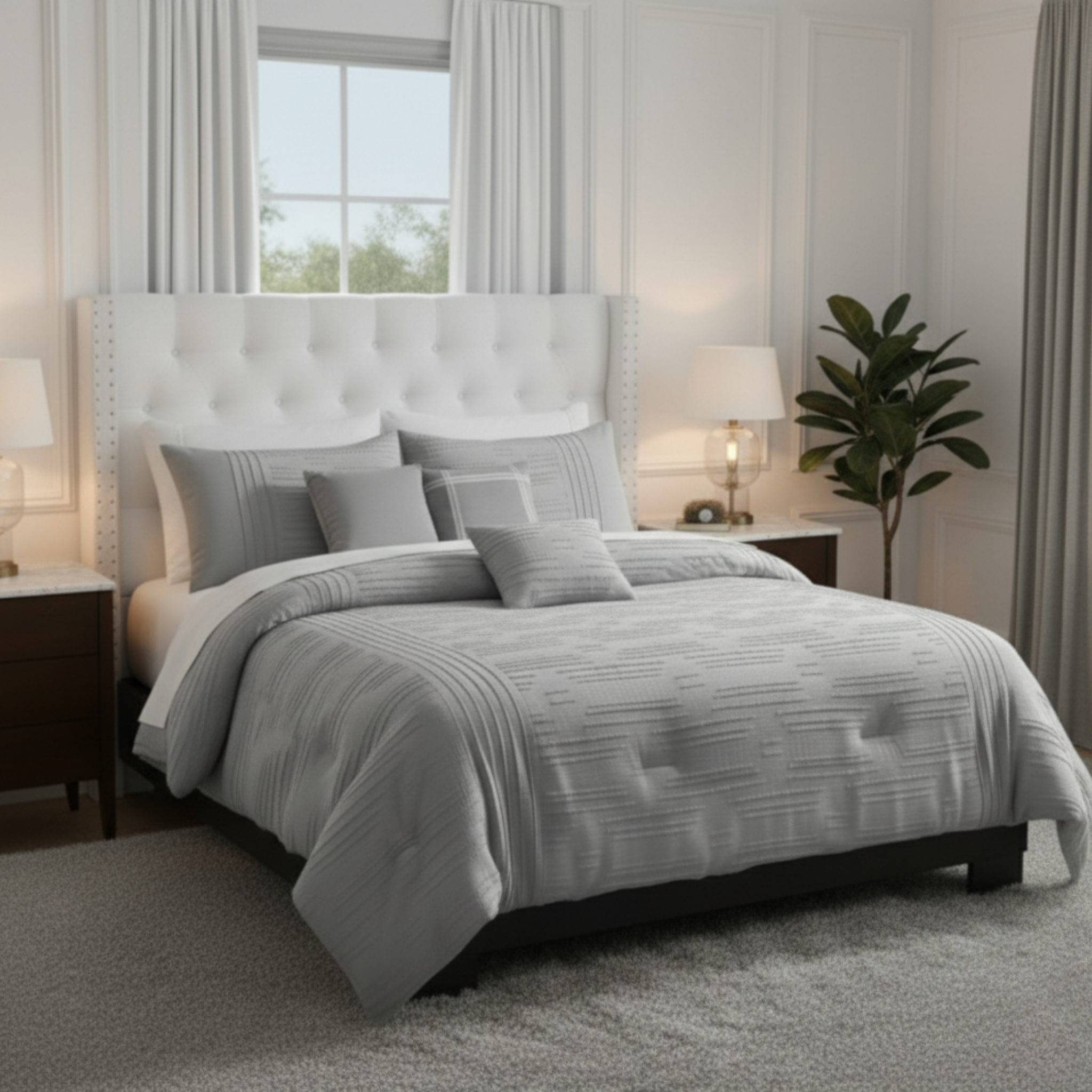MODERN TEXTURED COMFORTER 6-PIECE SET