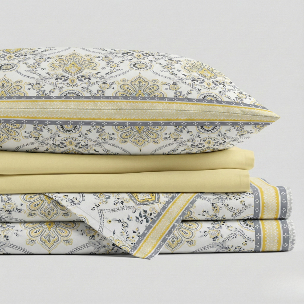 SUNNY MORNING FLORAL 6-PIECE PATTERN SHEET SET