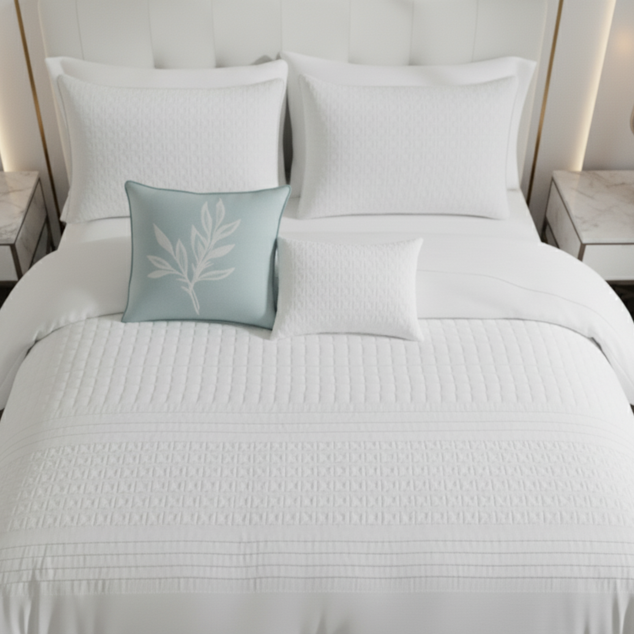 LUXE PLEATED PINTUCK TEXTURED COMFORTER SET