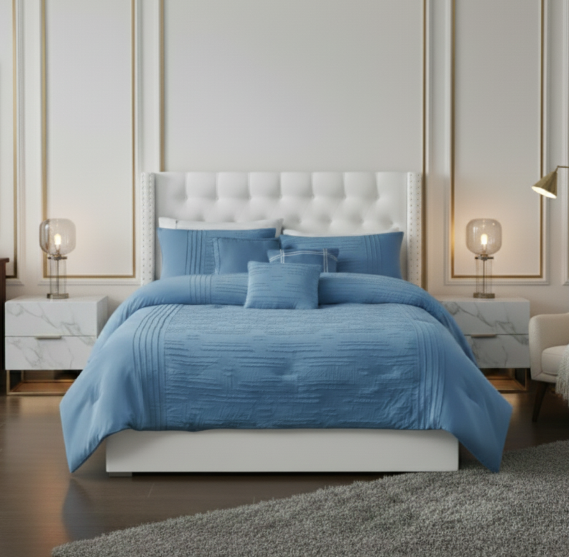 MODERN TEXTURED COMFORTER 6-PIECE SET