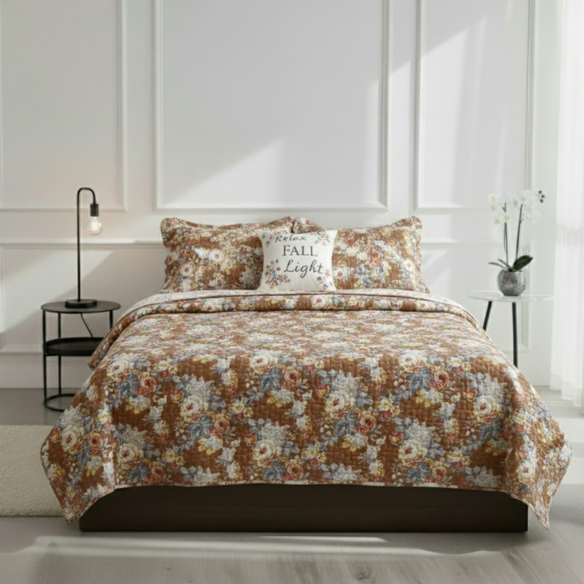 FARMHOUSE FALL FLORAL REVERSIBLE QUIT SET