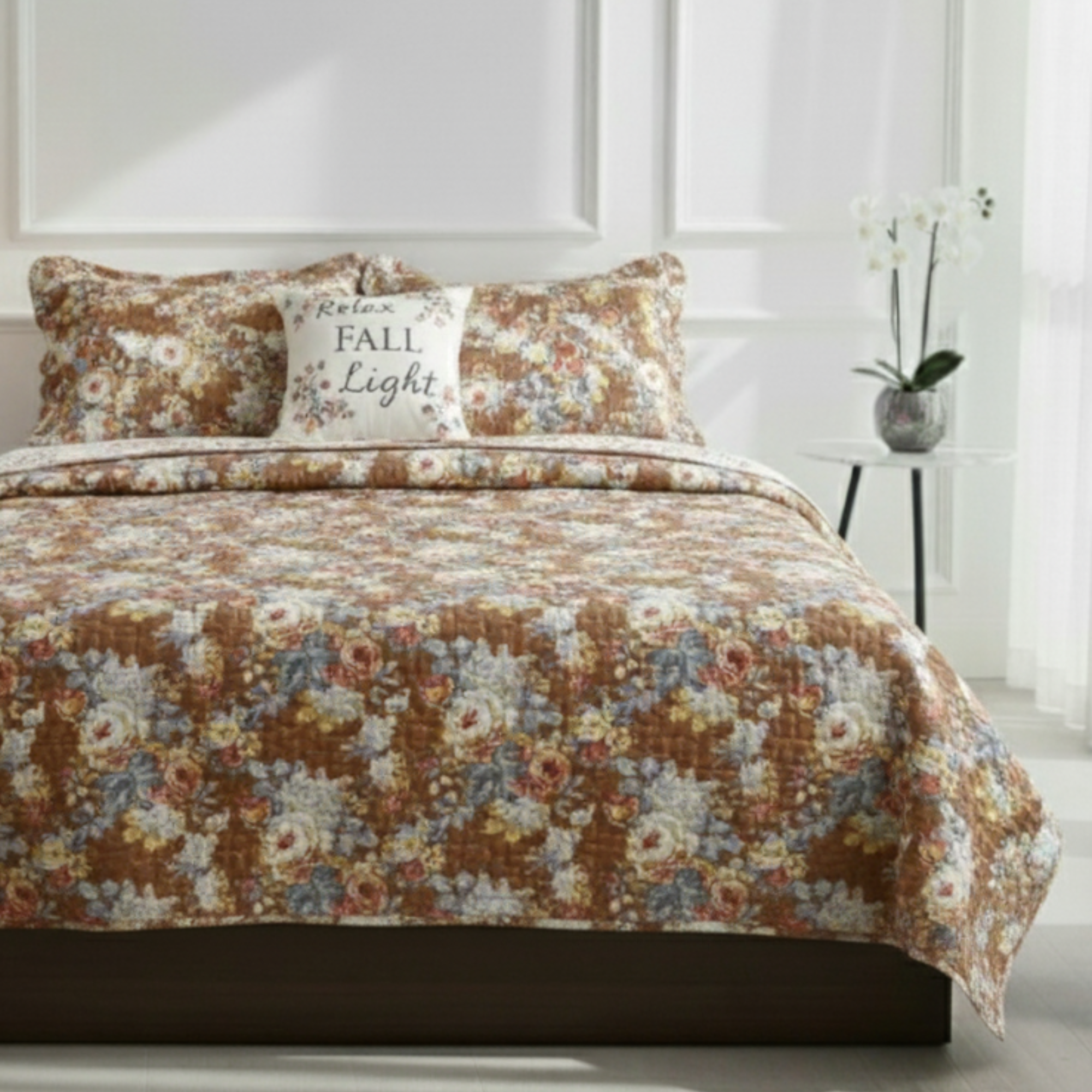 FARMHOUSE FALL FLORAL REVERSIBLE QUIT SET