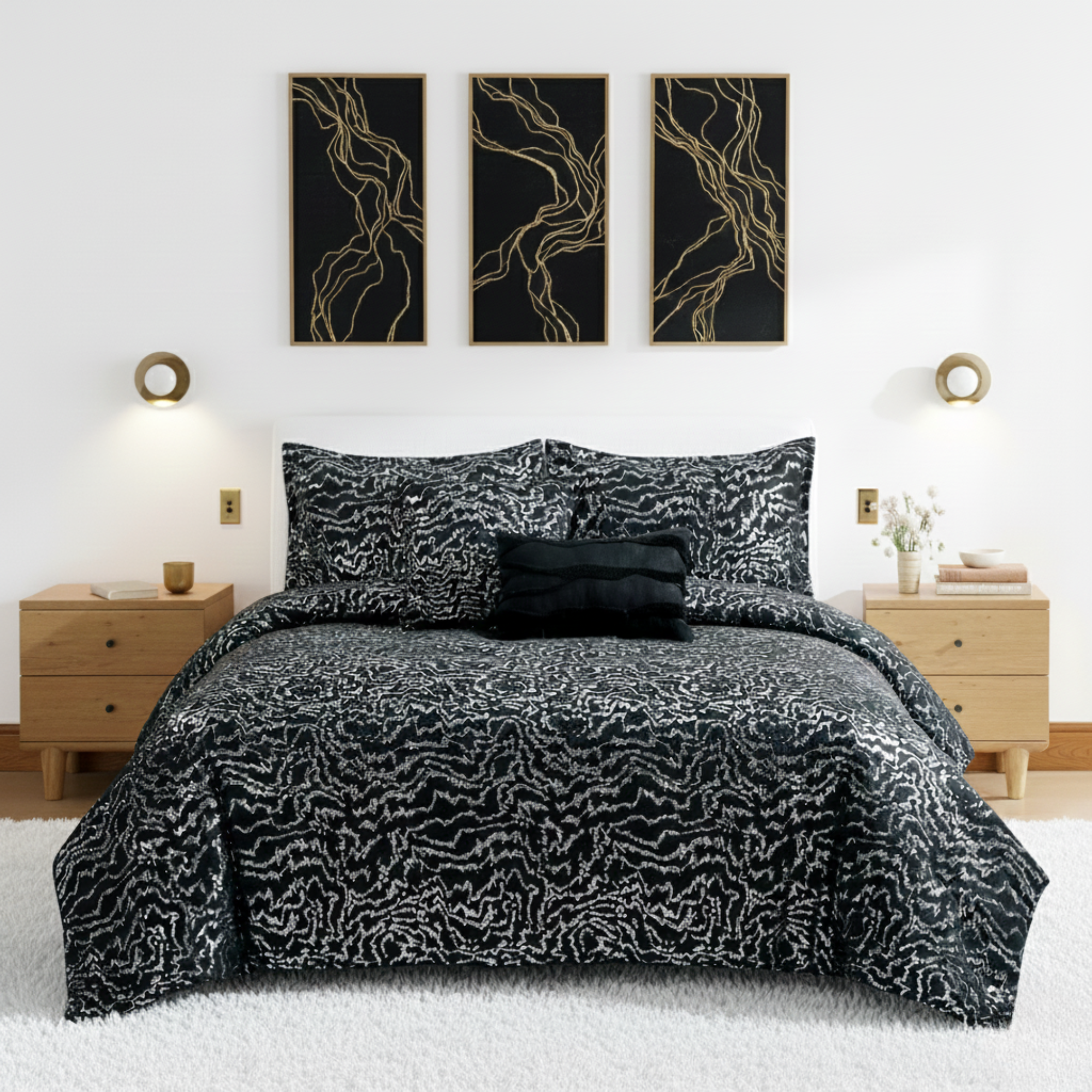 ZEBRA STRIPE DOWN ALTERNATIVE COMFORTER