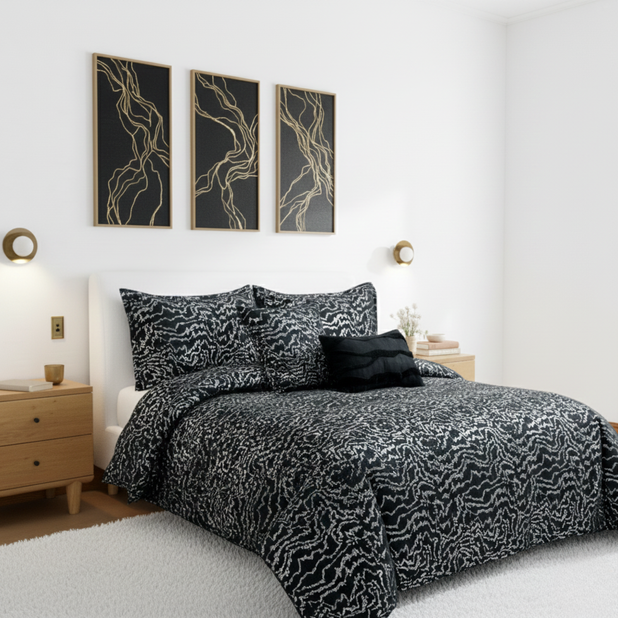 ZEBRA STRIPE DOWN ALTERNATIVE COMFORTER