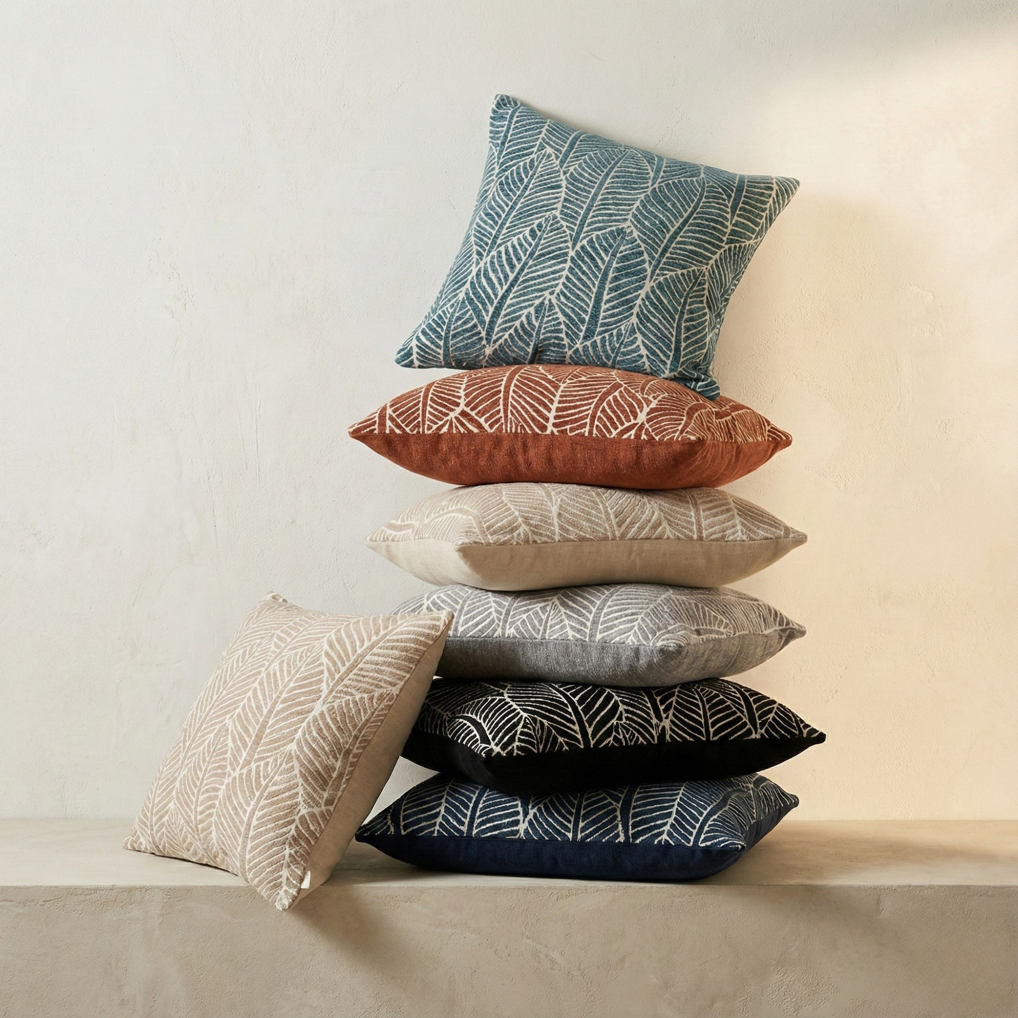 LEAF TEXTURED DECOR PILLOW