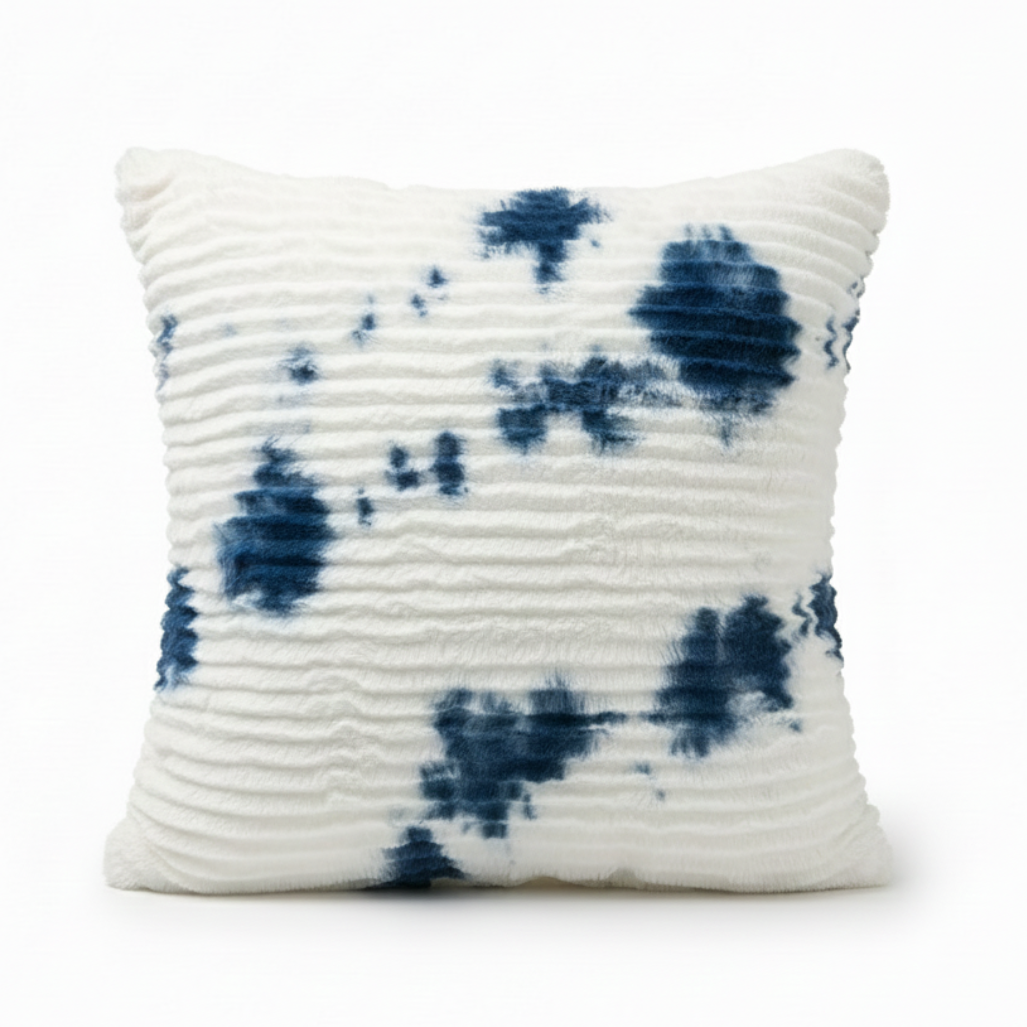 FAUX FUR RIBBED TEXTURED DECOR PILLOW