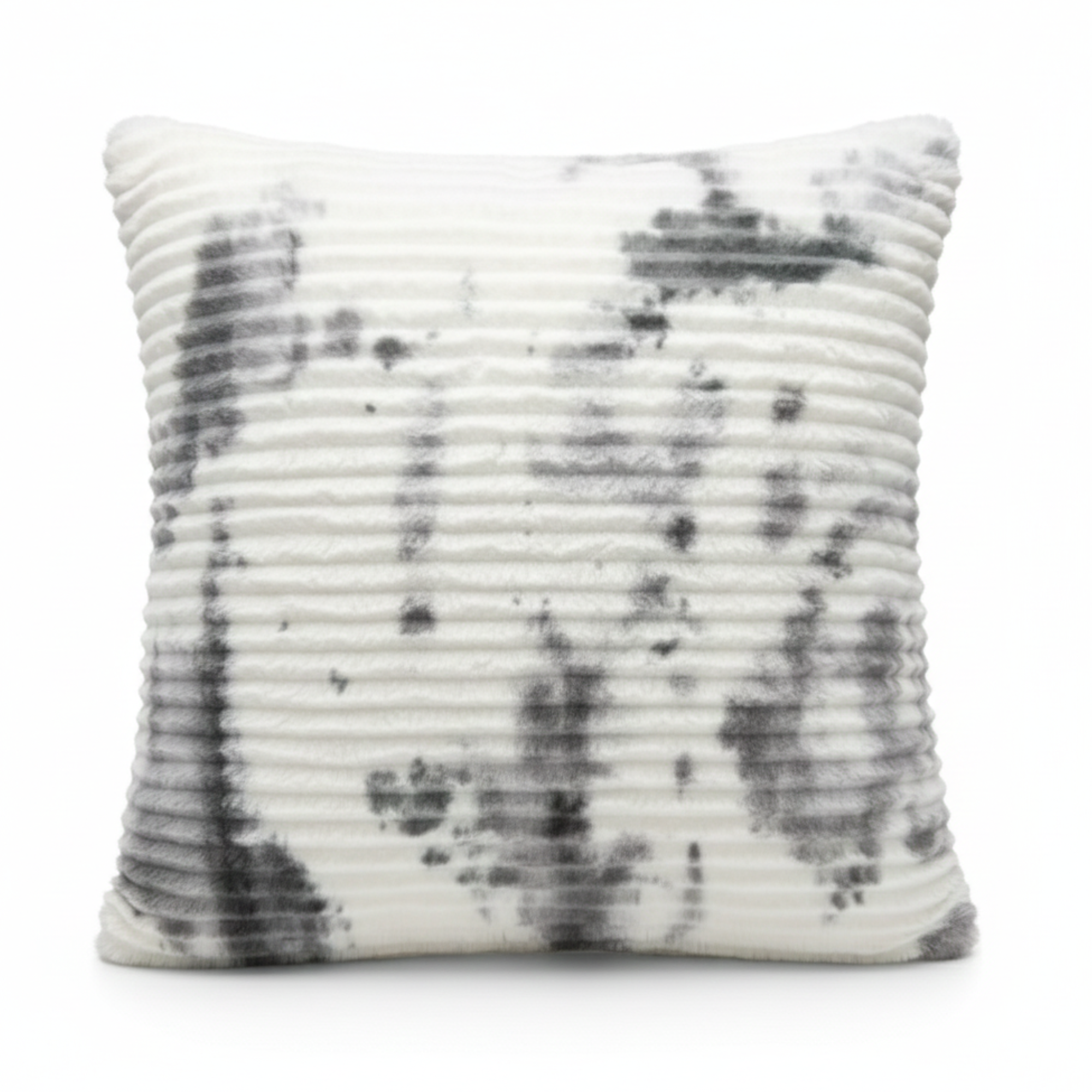 FAUX FUR RIBBED TEXTURED DECOR PILLOW