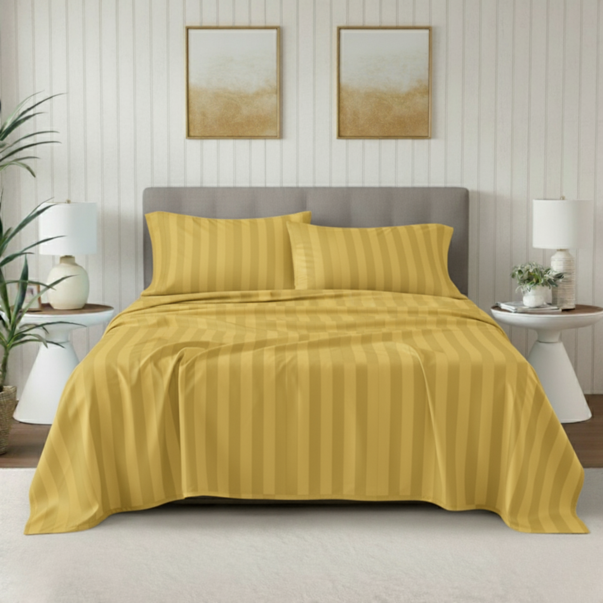 STRIPED EMBOSSED 4-PCS ESSENTIAL SHEET