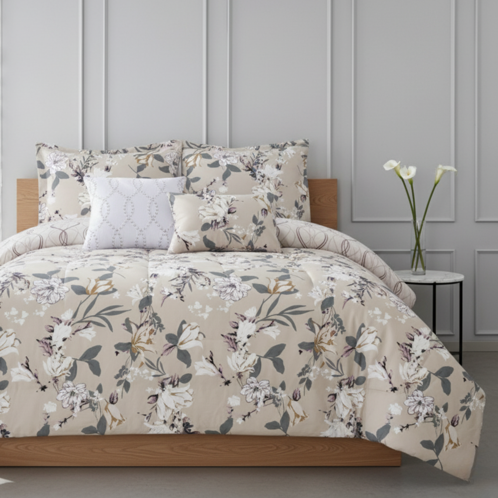 SERENE GARDEN REVERSIBLE COMFORTER SET