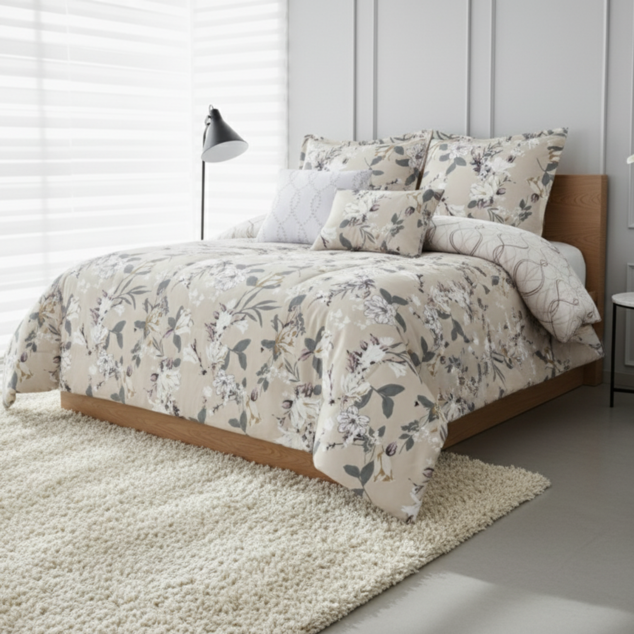 SERENE GARDEN REVERSIBLE COMFORTER SET