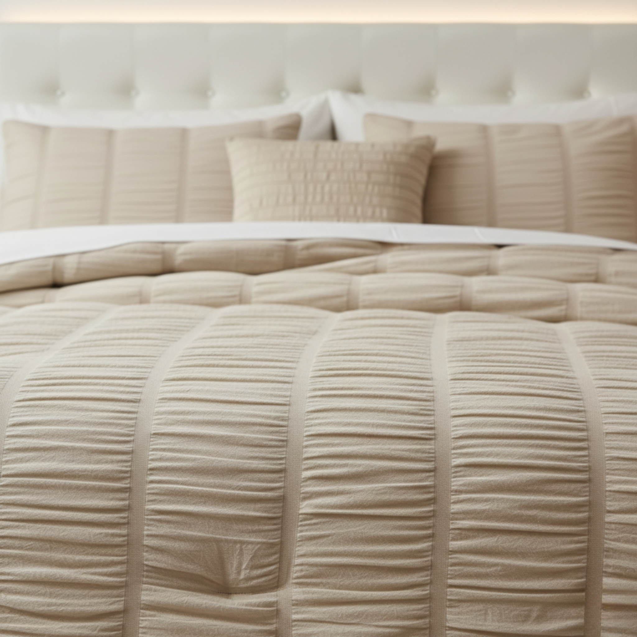 SEERSUCKER CRINKLE TEXTURED COMFORTER SET